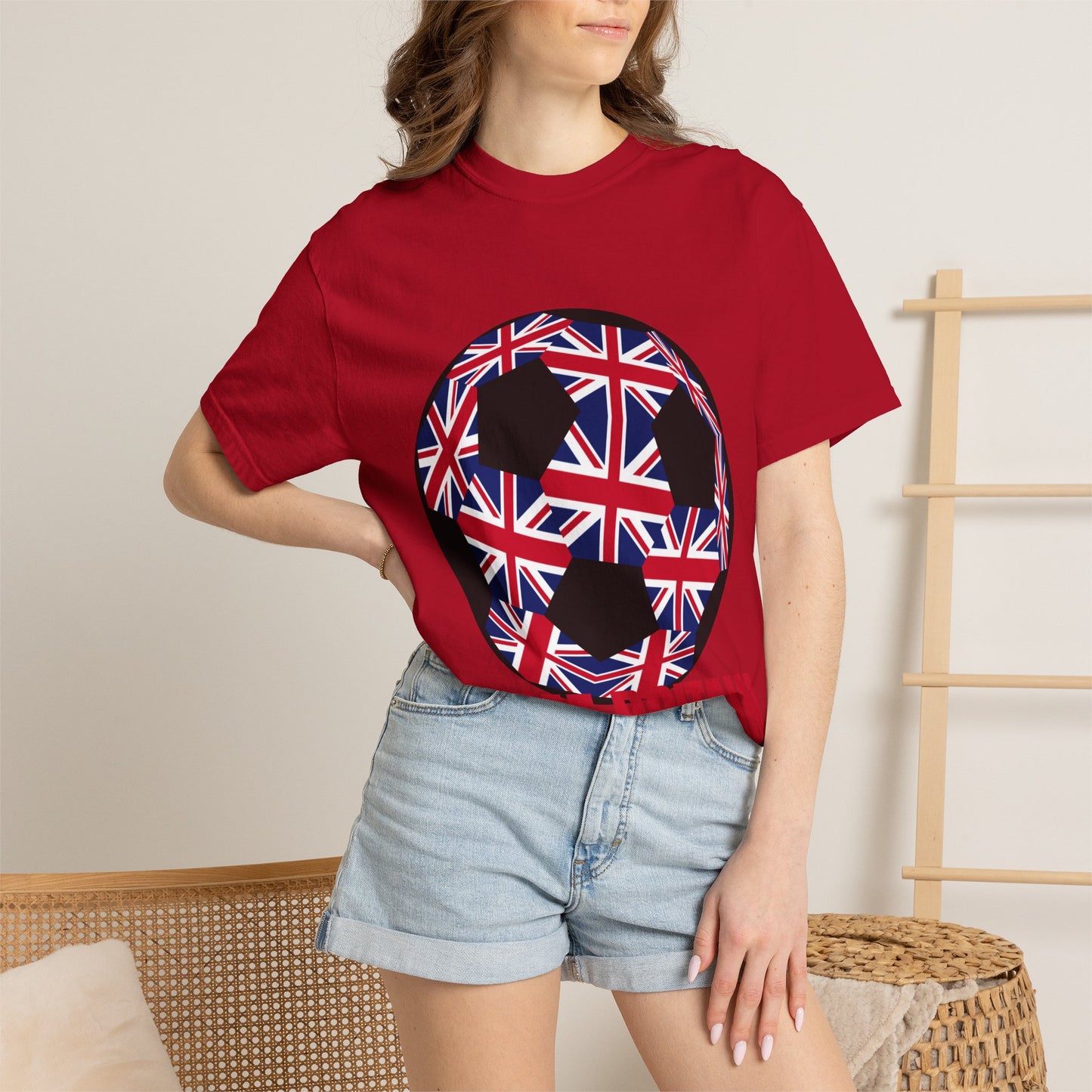 Great Britain Fan Specialty Soccer Ball Design T Shirt