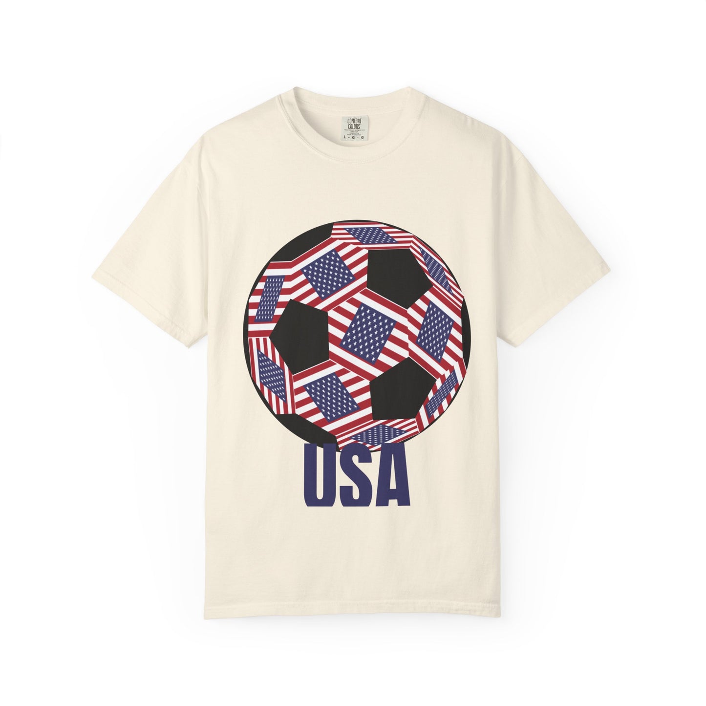 Patriotic USA Fan Specialty Soccer Ball Design T Shirt