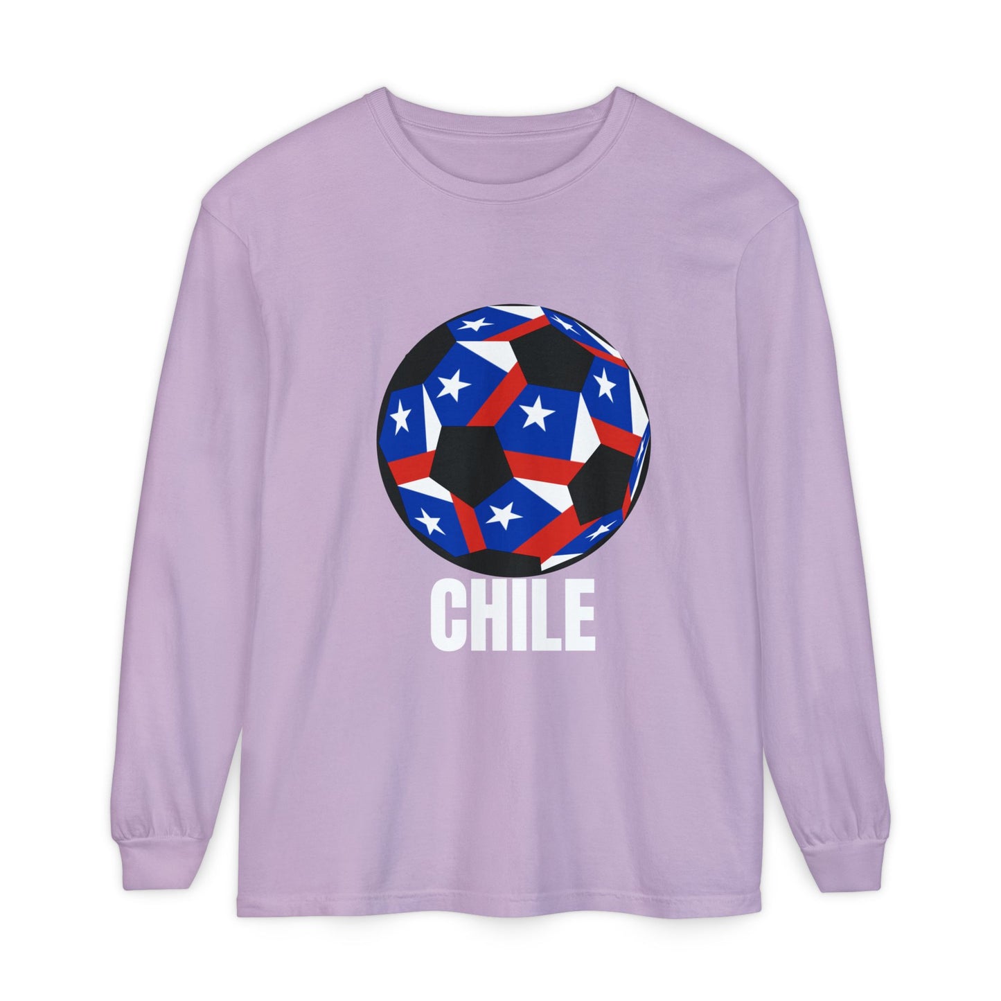 Chile Fan Specialty Soccer Ball Long Sleeve Shirt