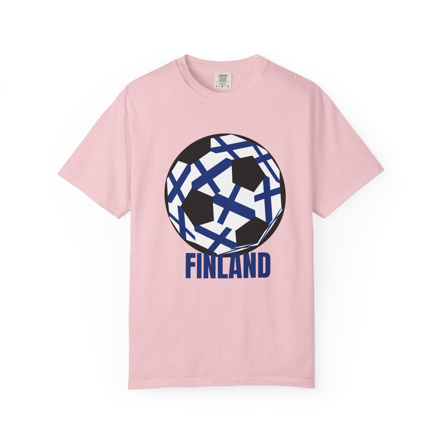 Finland Fan Specialty Soccer Ball Design T Shirt