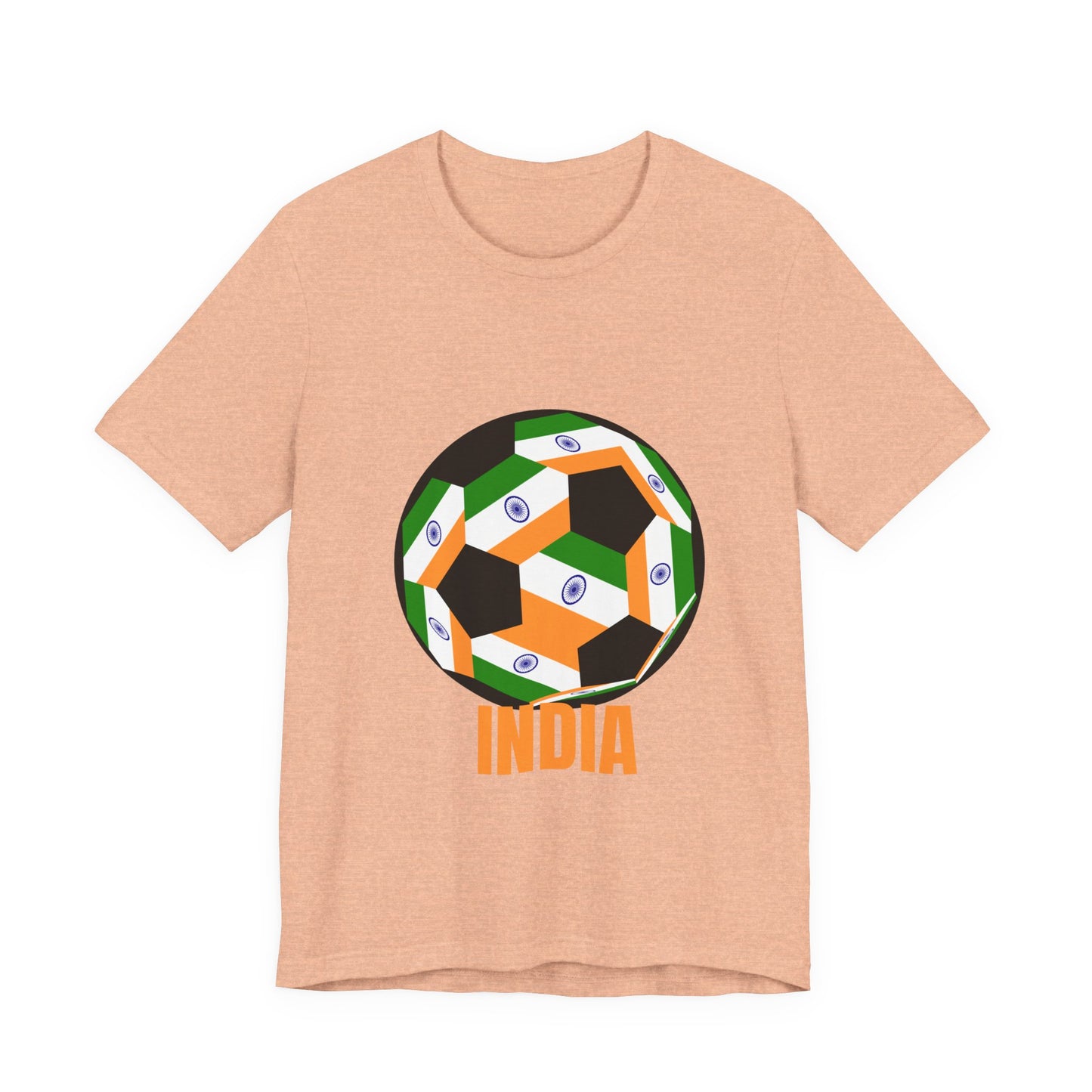 India Fan Specialty Soccer Ball Design T Shirt