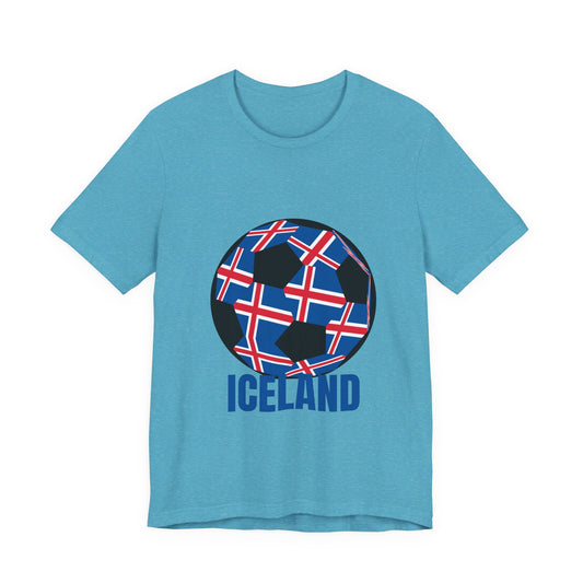 Iceland Fan Specialty Soccer Ball Design T Shirt