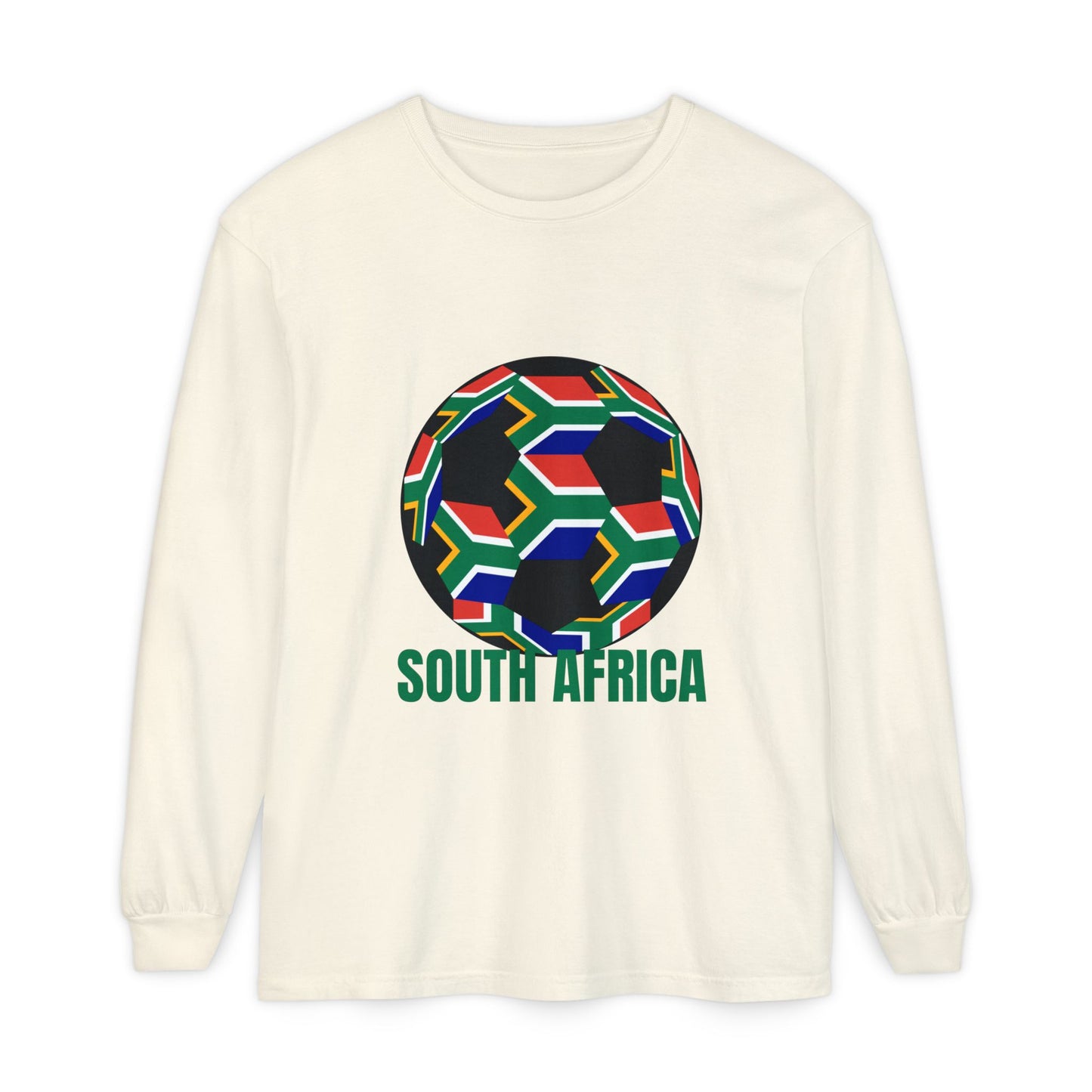 South Africa Fan Specialty Soccer Ball Design Long Sleeve T-Shirt