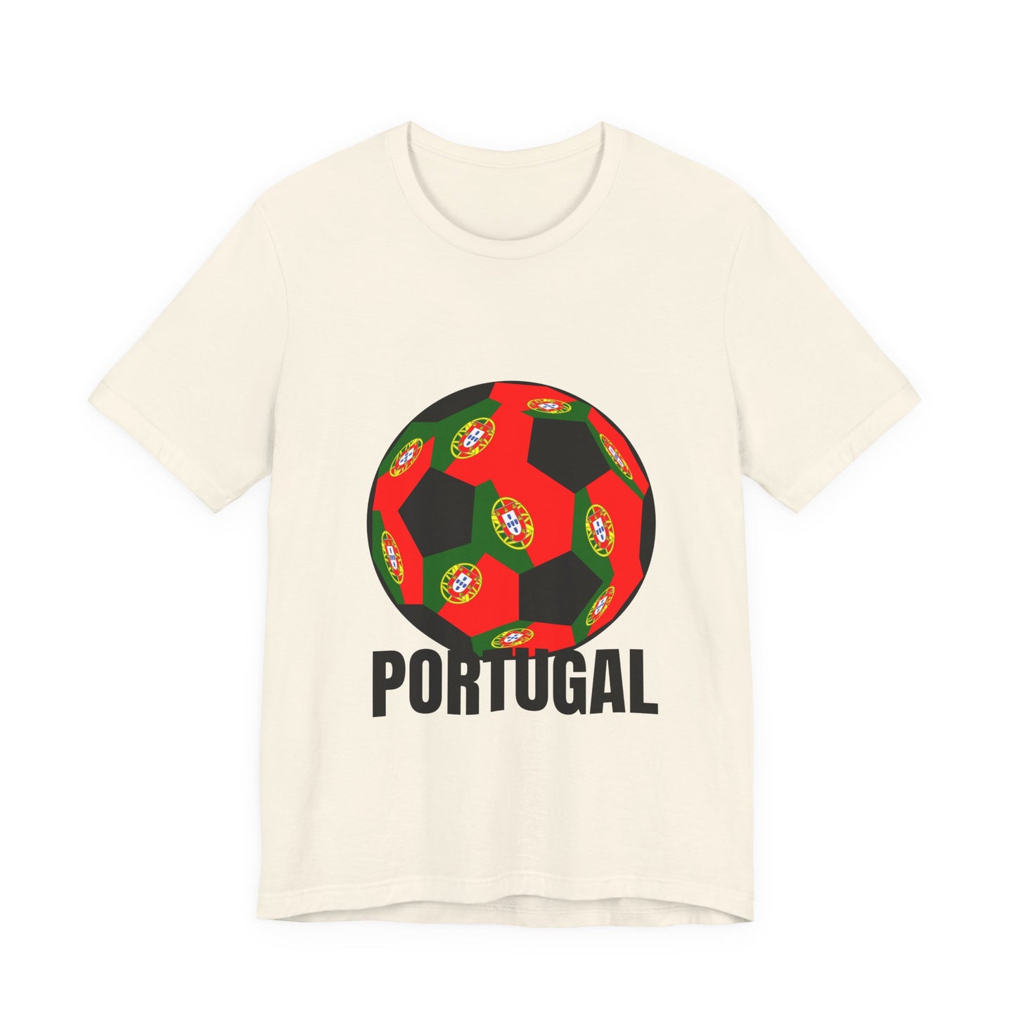 Portugal Fan Specialty Soccer Ball Design T Shirt