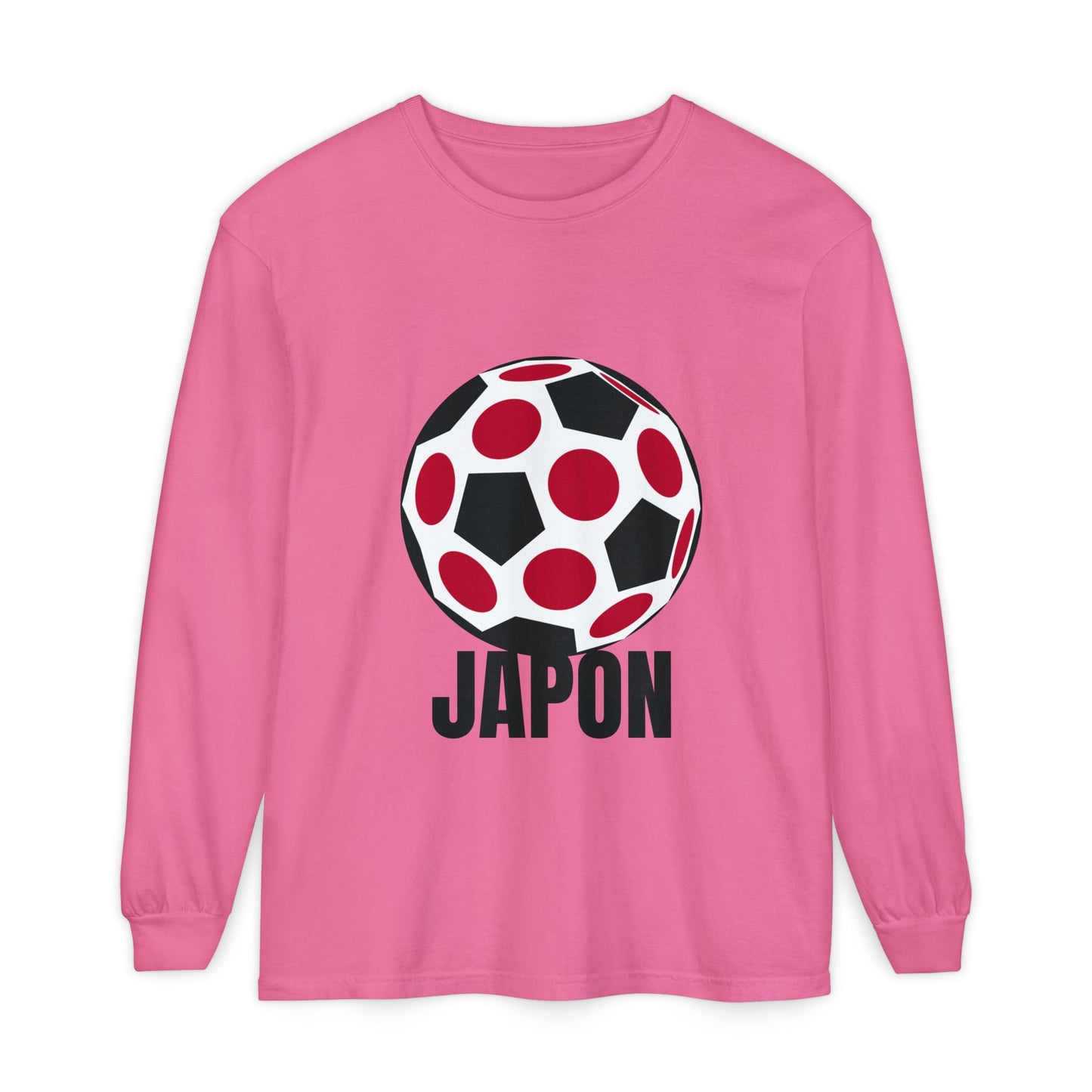 Japon Fan Specialty Soccer Ball Design Long Sleeve Tee