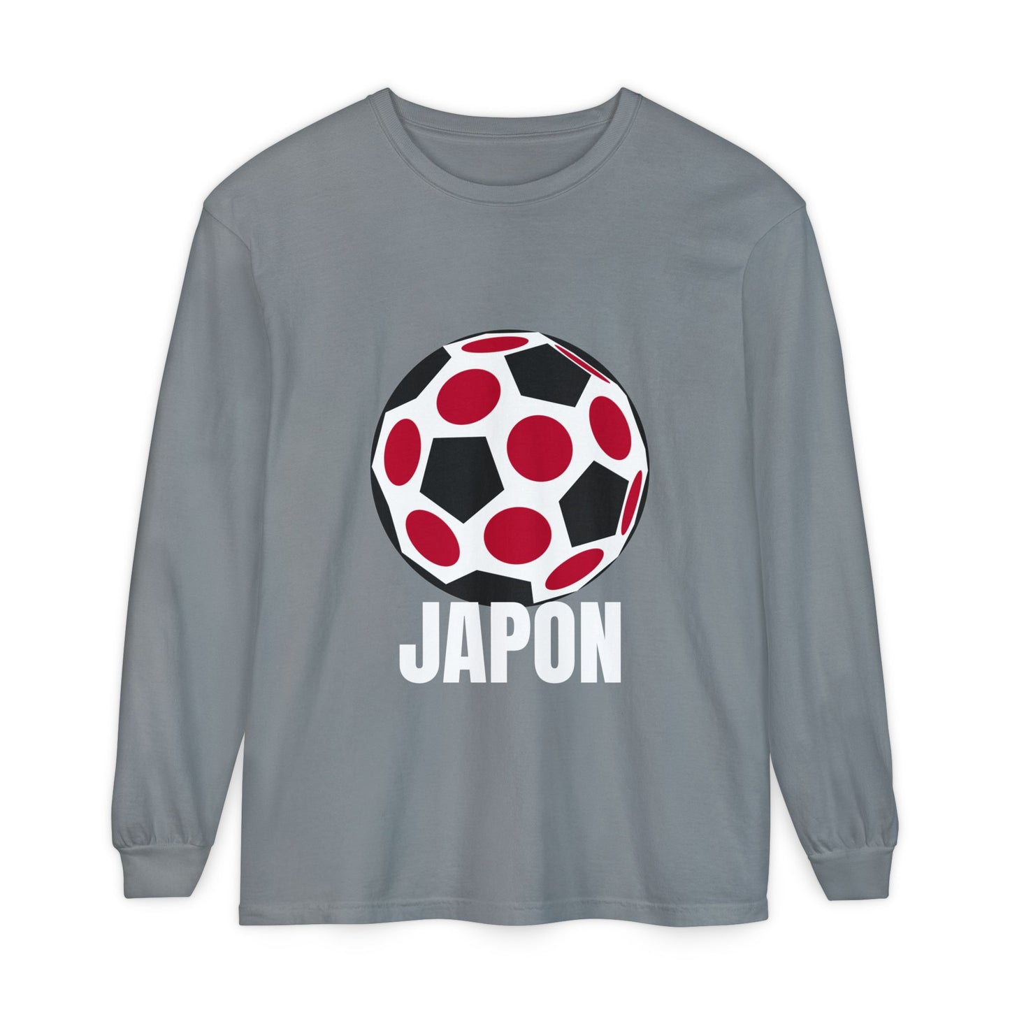Japon Fan Specialty Soccer Ball Design Long Sleeve Tee