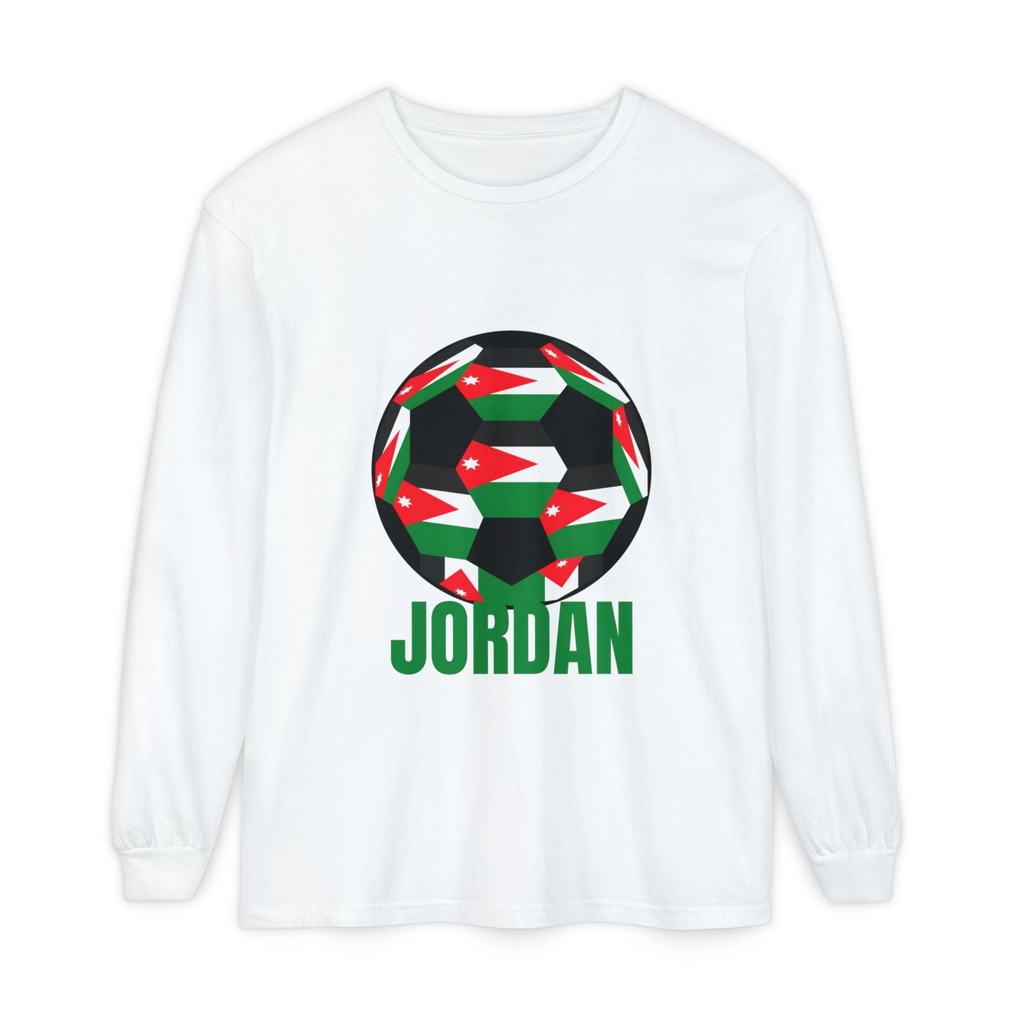 Jordan Fan Specialty Soccer Ball Design Long Sleeve Tee