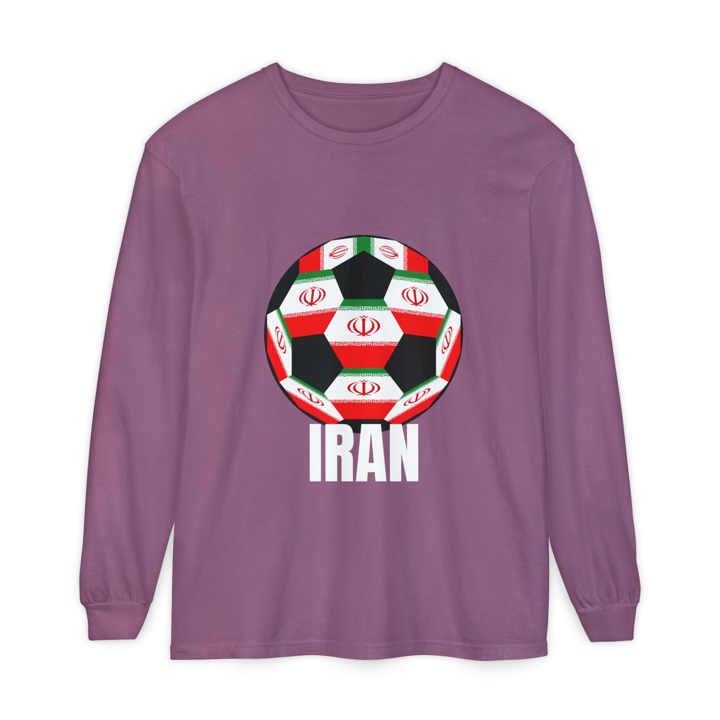 Iran Fan Specialty Soccer Ball Design  Long Sleeve Shirt