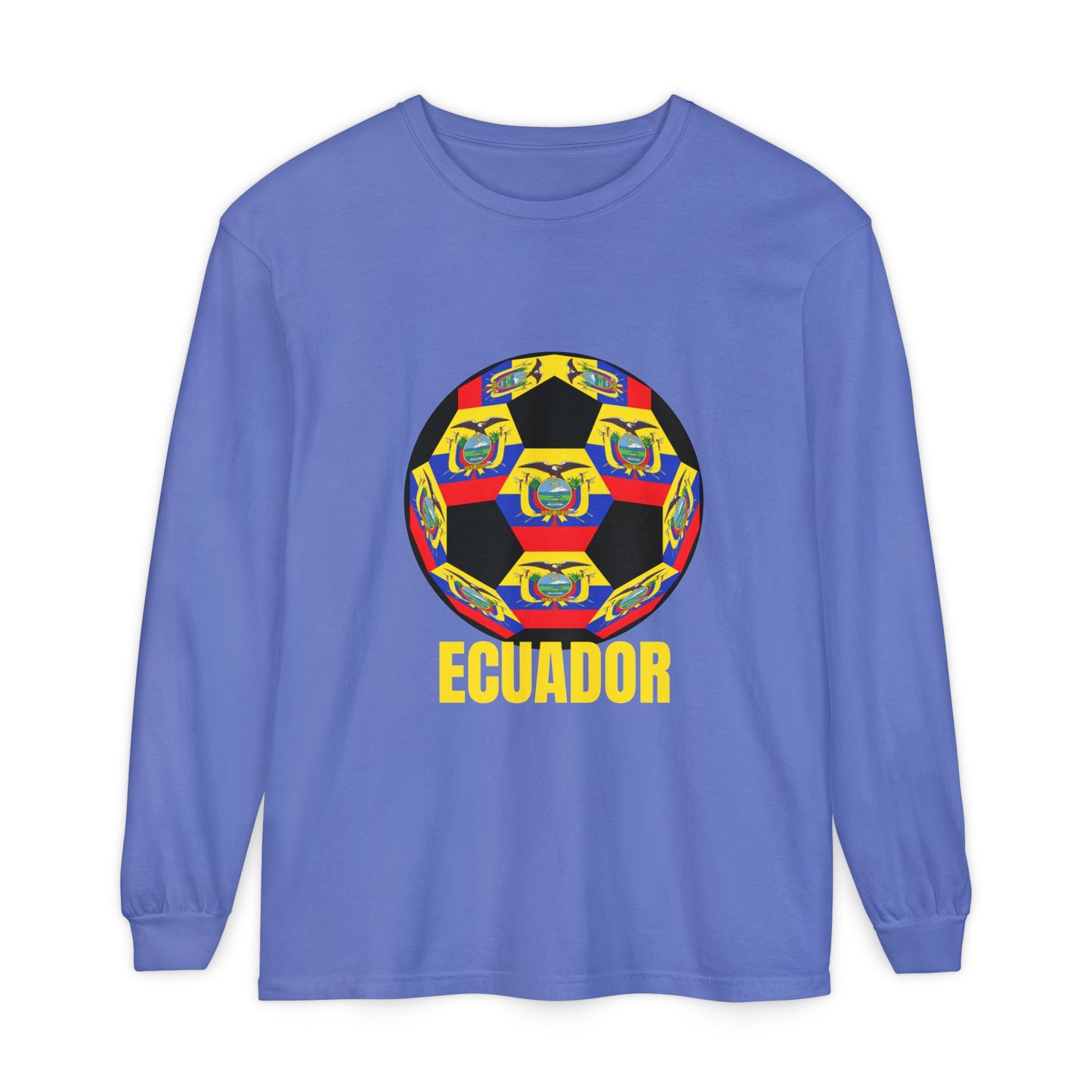 Ecuador Soccer Ball Long Sleeve Tee