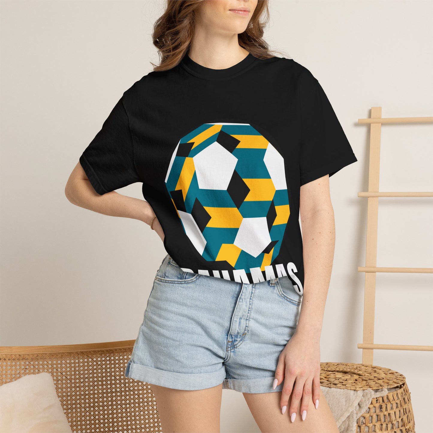 Bahamas Fan Specialty Soccer Ball Design T Shirt