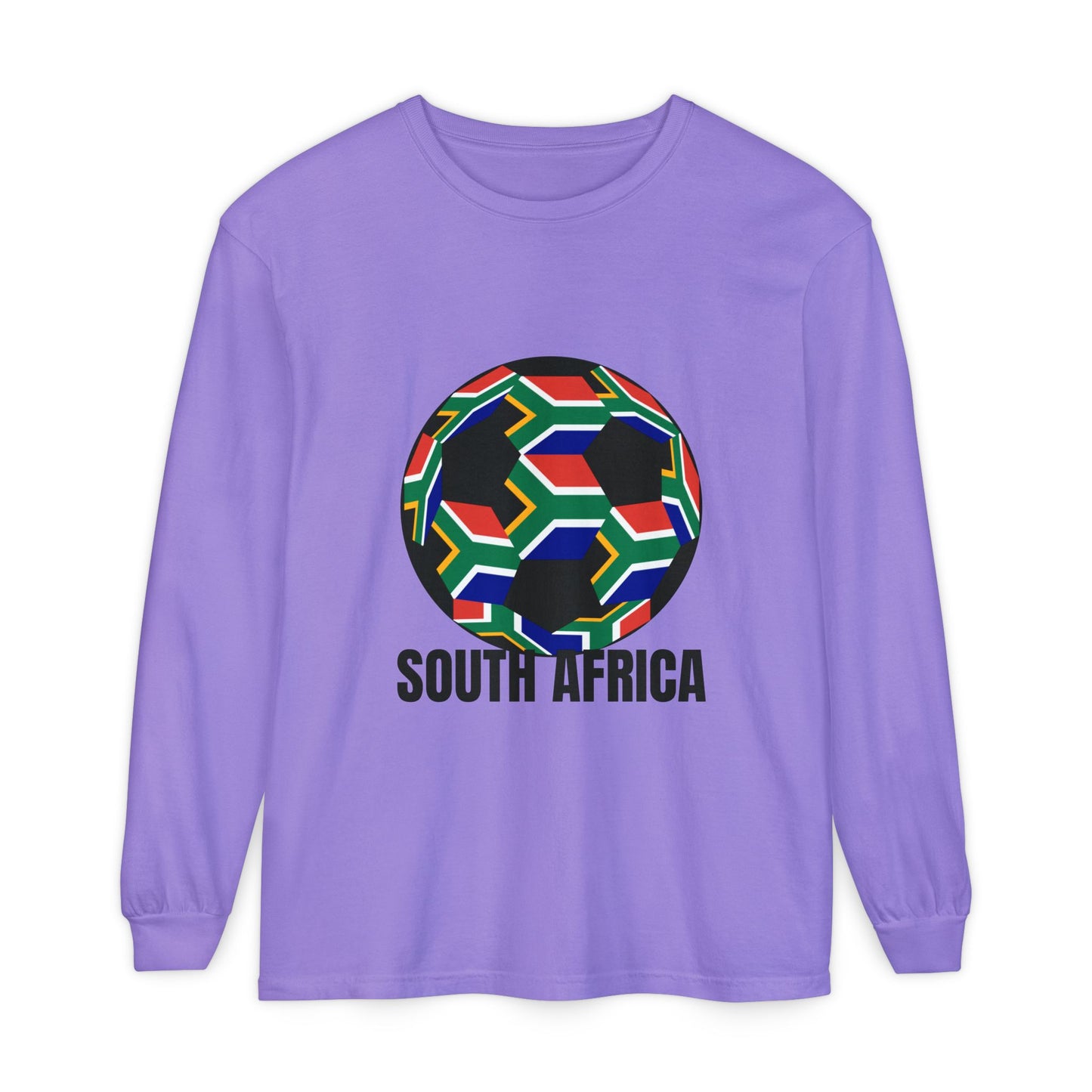 South Africa Fan Specialty Soccer Ball Design Long Sleeve Shirt