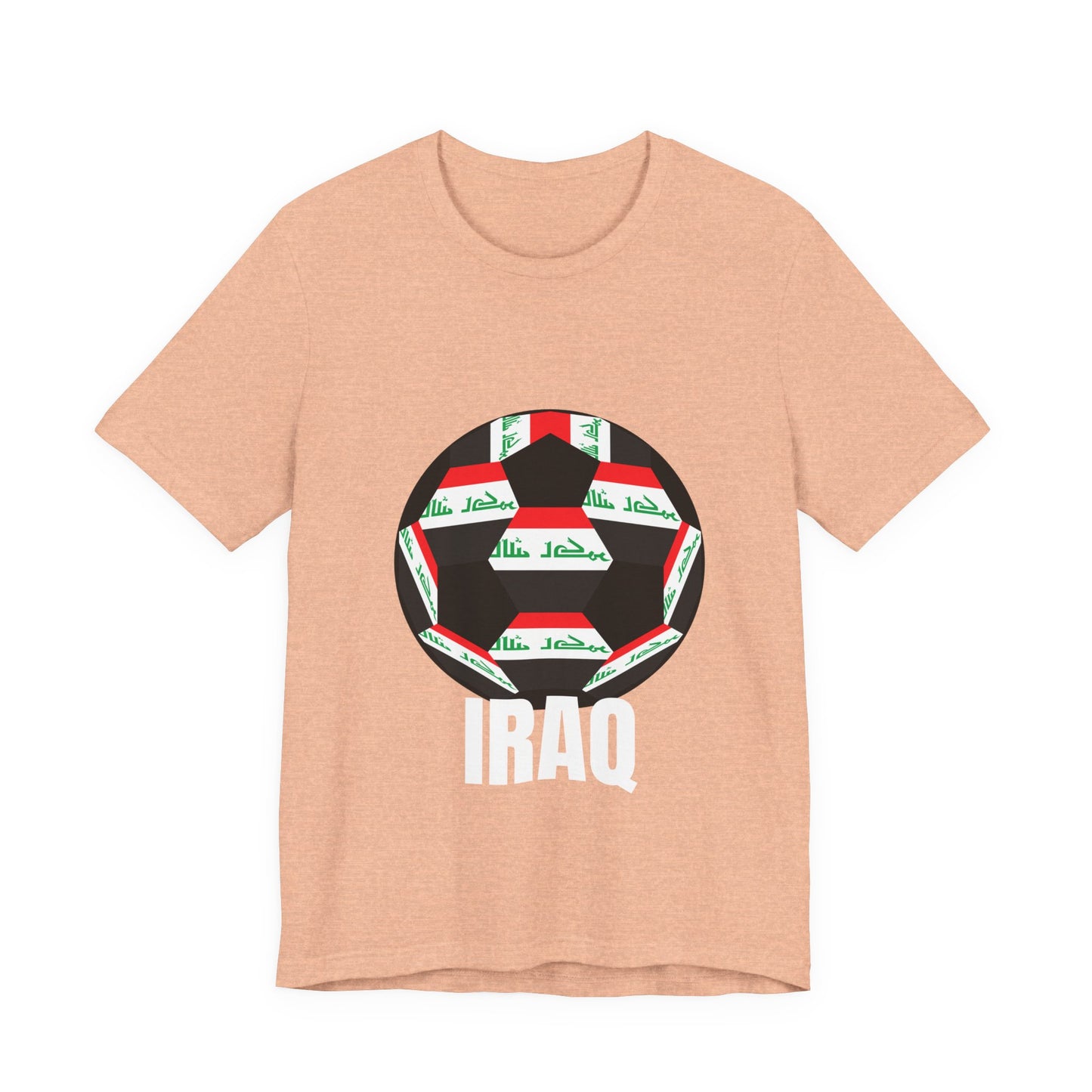 Iraq Fan Specialty Soccer Ball Design T Shirt