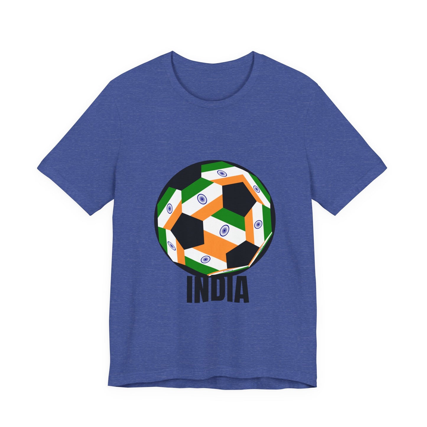 India Fan Specialty Soccer Ball Design T Shirt