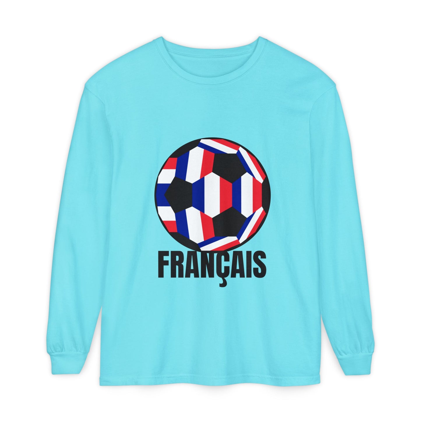 Français Fan Specialty Soccer Ball Long Sleeve T-Shirt