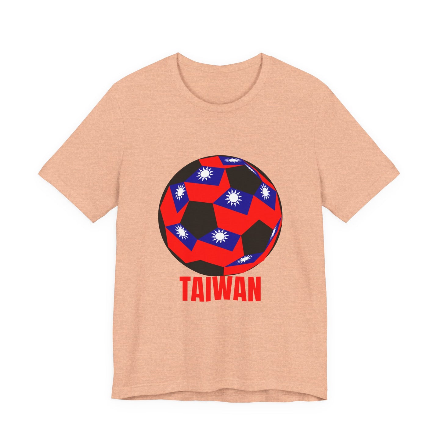 Taiwan Soccer Ball Graphic with 'TAIWAN' Red Text