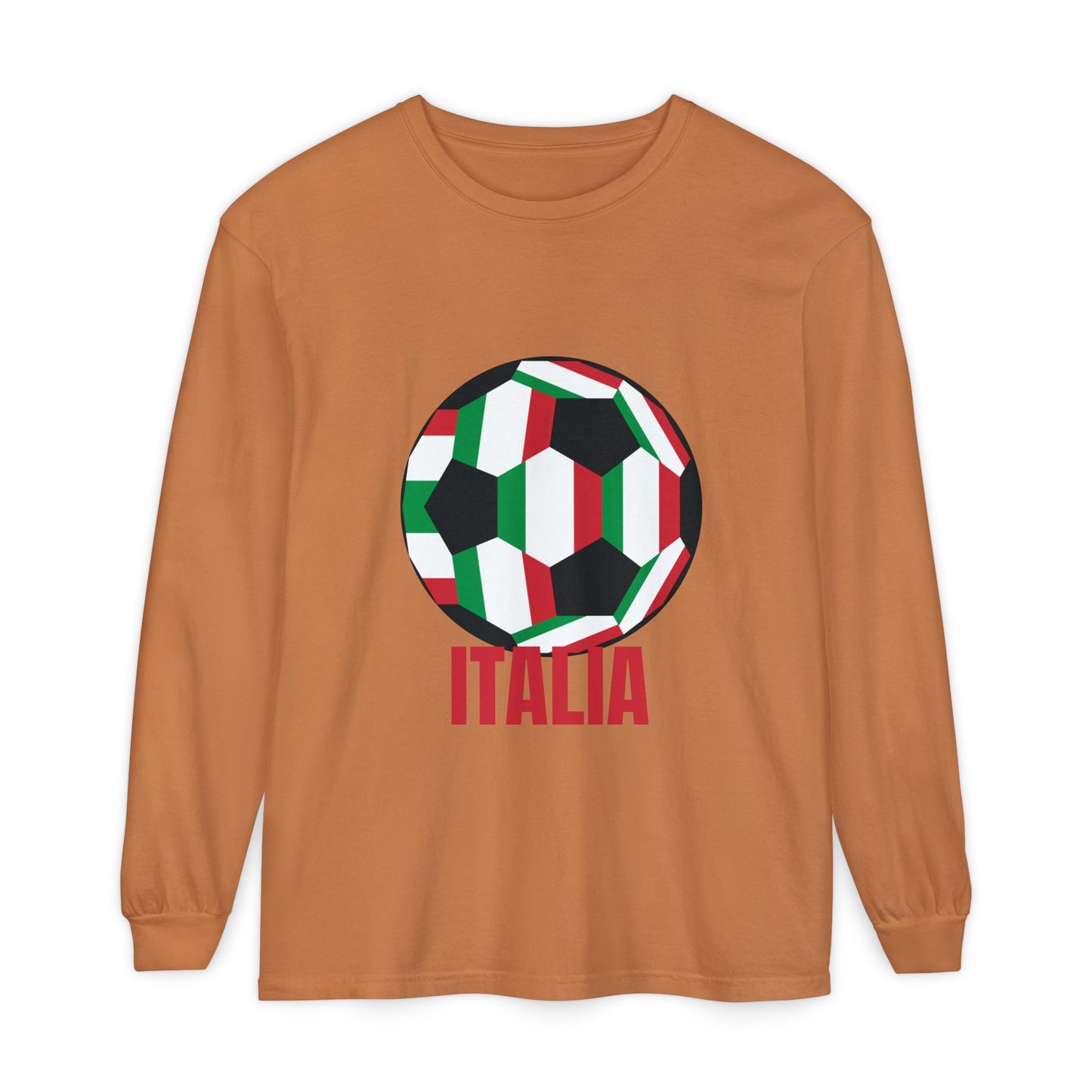 Italia Fan Specialty Soccer Ball Design  Long Sleeve T-Shirt