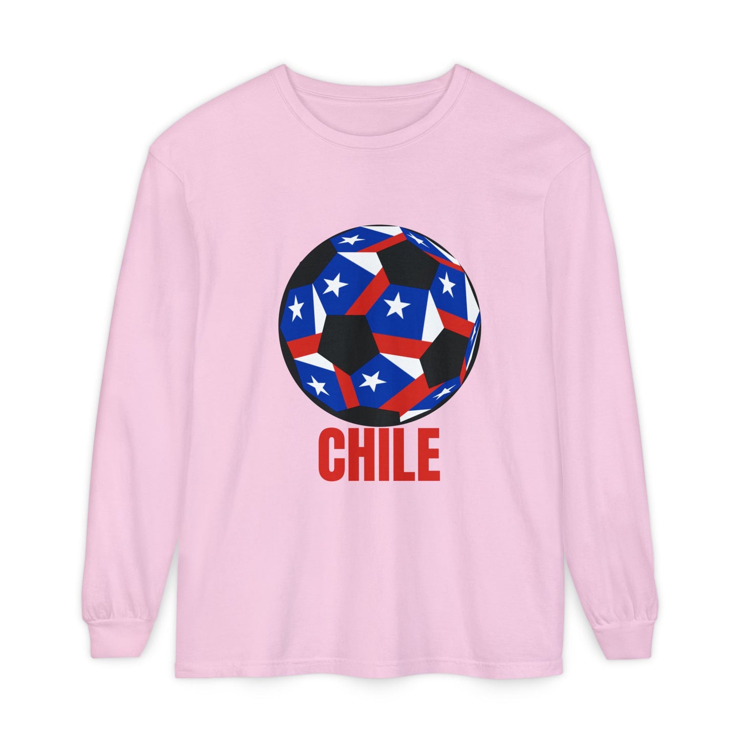 Chile Fan Specialty Soccer Ball Long Sleeve Tee