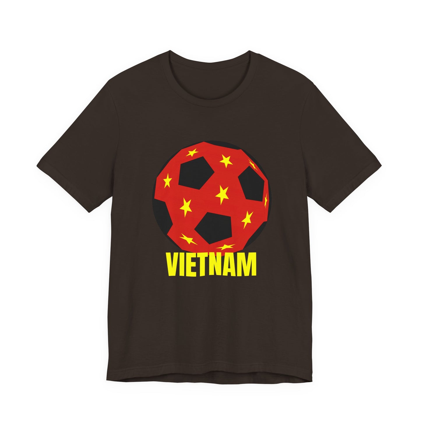 Vietnam Fan Specialty Soccer Ball Design T Shirt Red Text