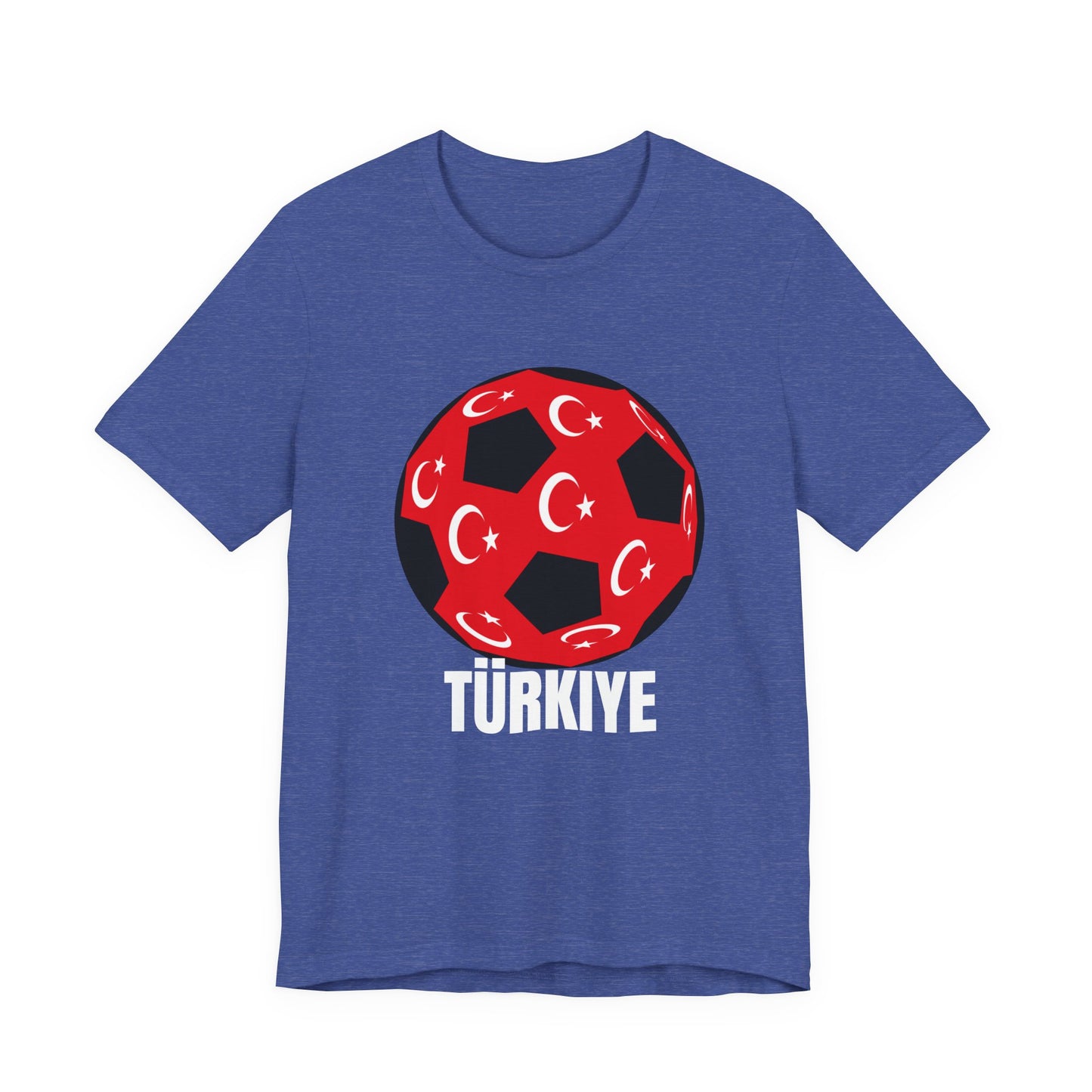 Türkiye Fan Specialty Soccer Ball Design T Shirt White Text