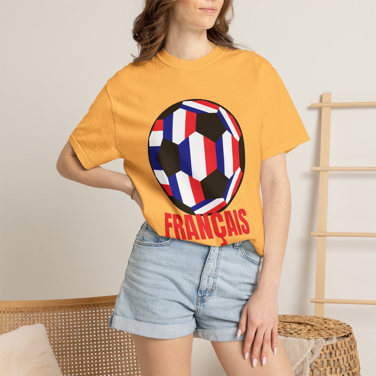 FRANÇAIS Fan Specialty Soccer Ball Design T Shirt