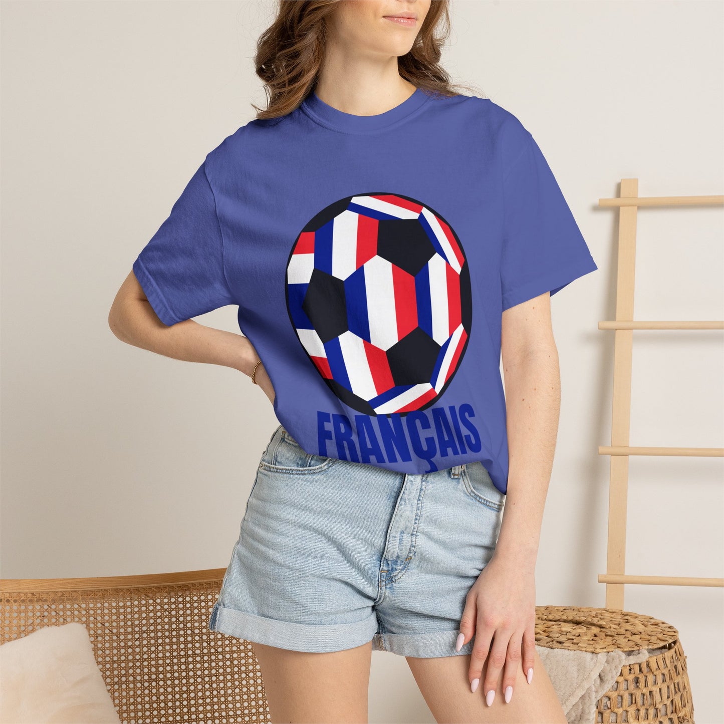 FRANÇAIS Fan Specialty Soccer Ball Design T Shirt