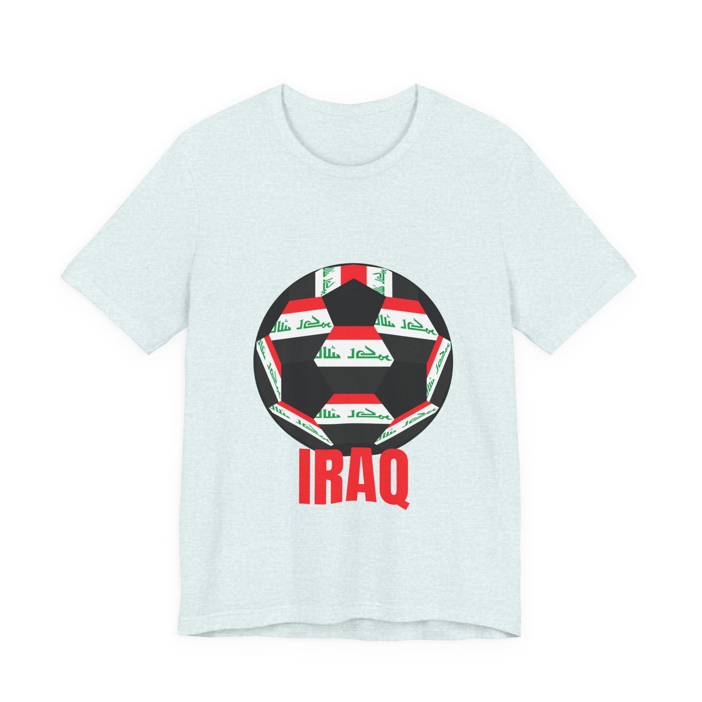 Iraq Fan Specialty Soccer Ball Design T Shirt