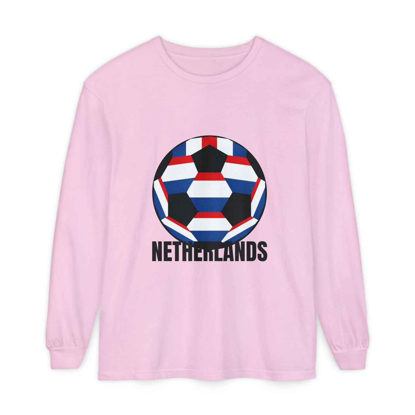 Netherlands Fan Specialty Soccer Ball Long Sleeve Tee