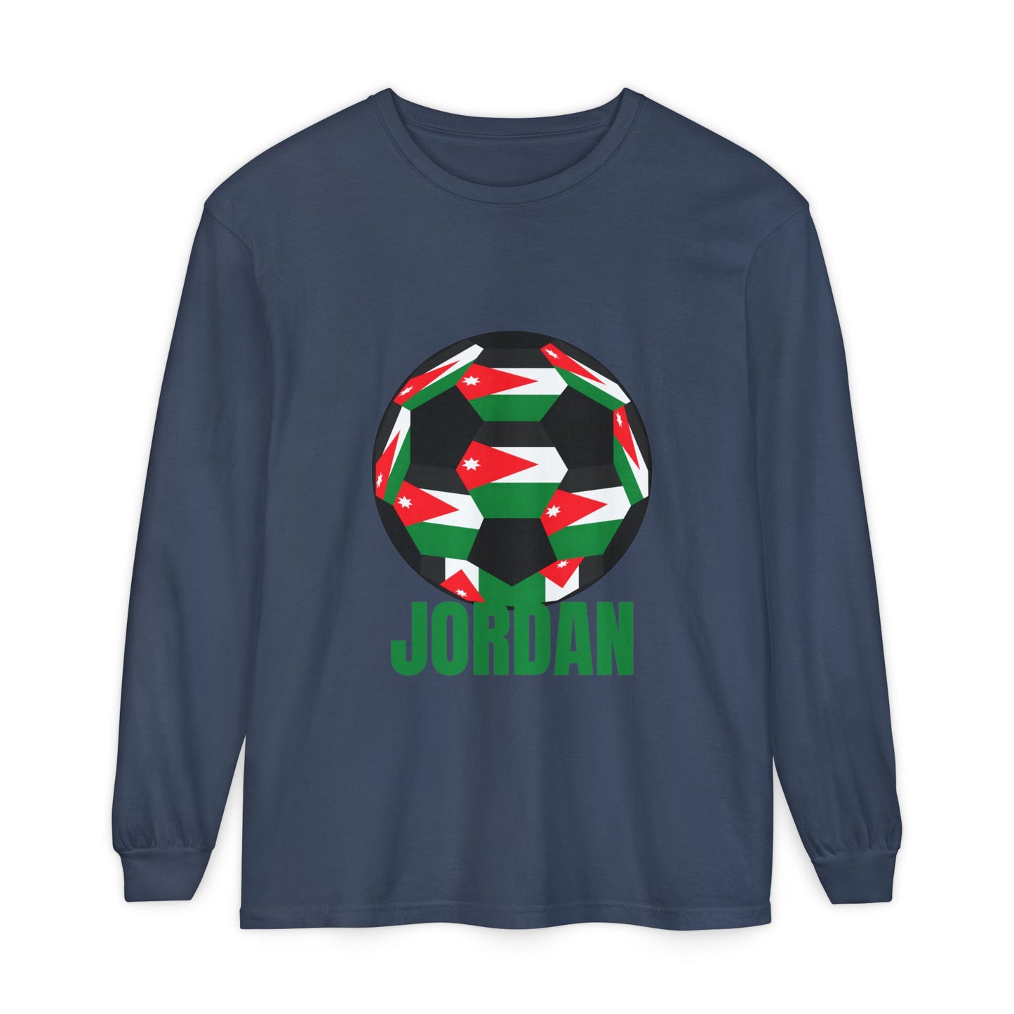 Jordan Fan Specialty Soccer Ball Design Long Sleeve Tee