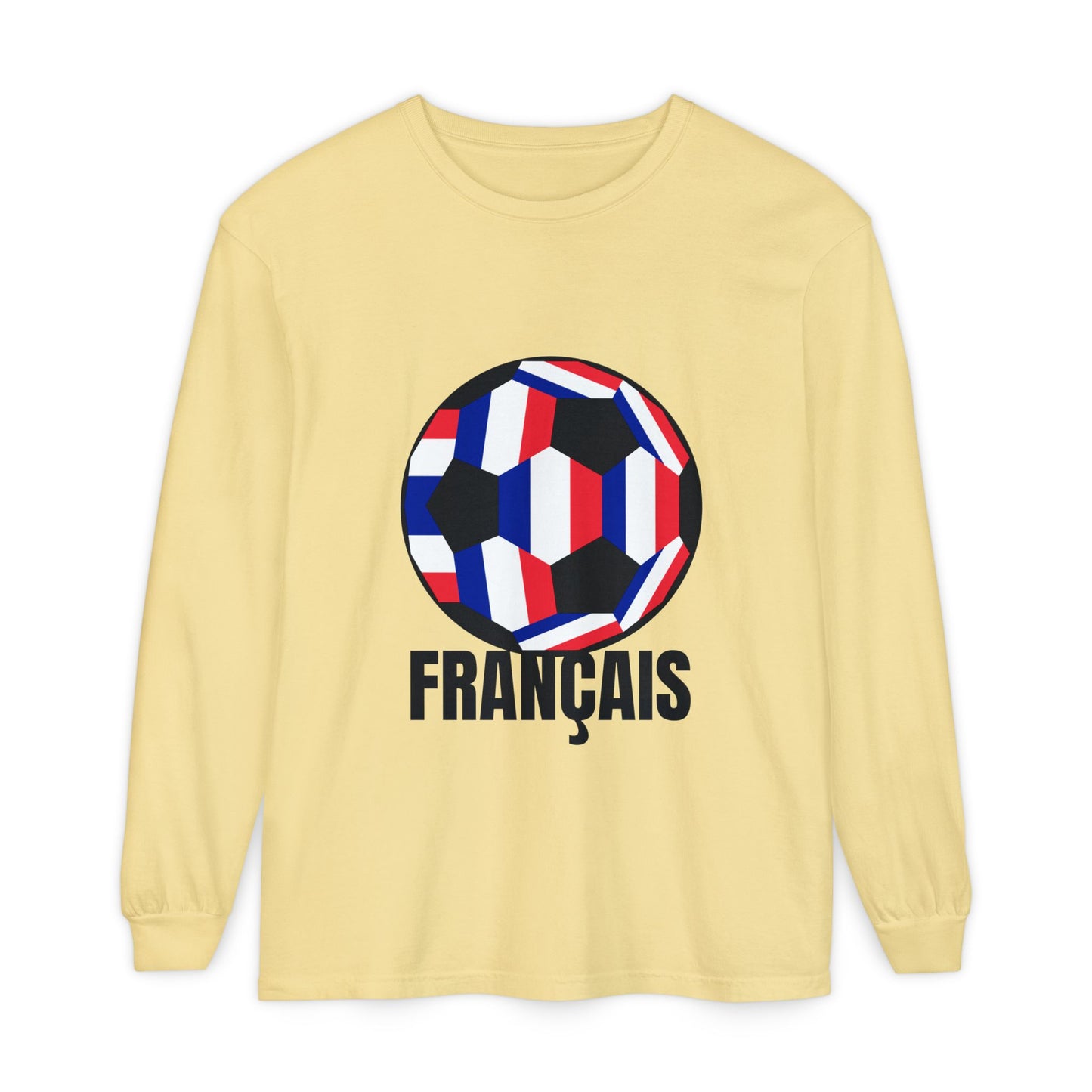 Français Fan Specialty Soccer Ball Long Sleeve T-Shirt
