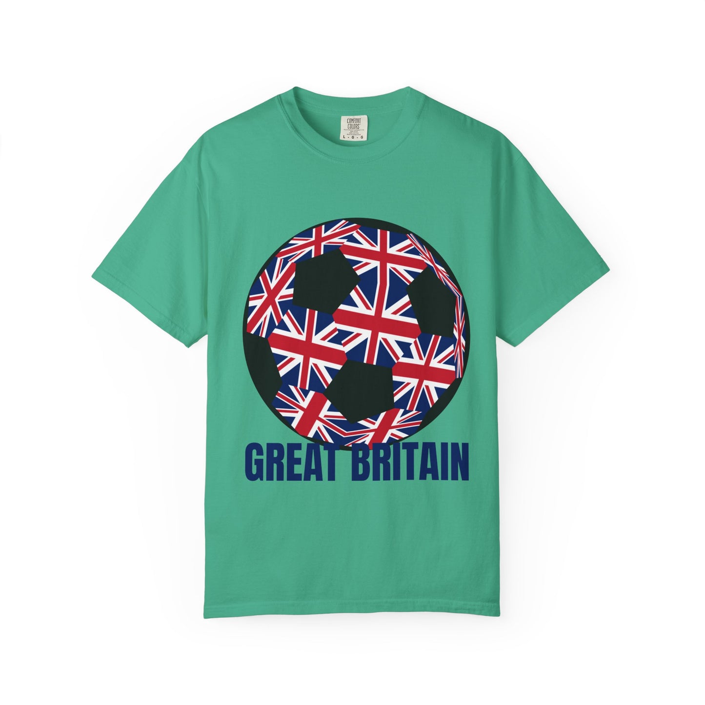 Great Britain Fan Specialty Soccer Ball Design T Shirt