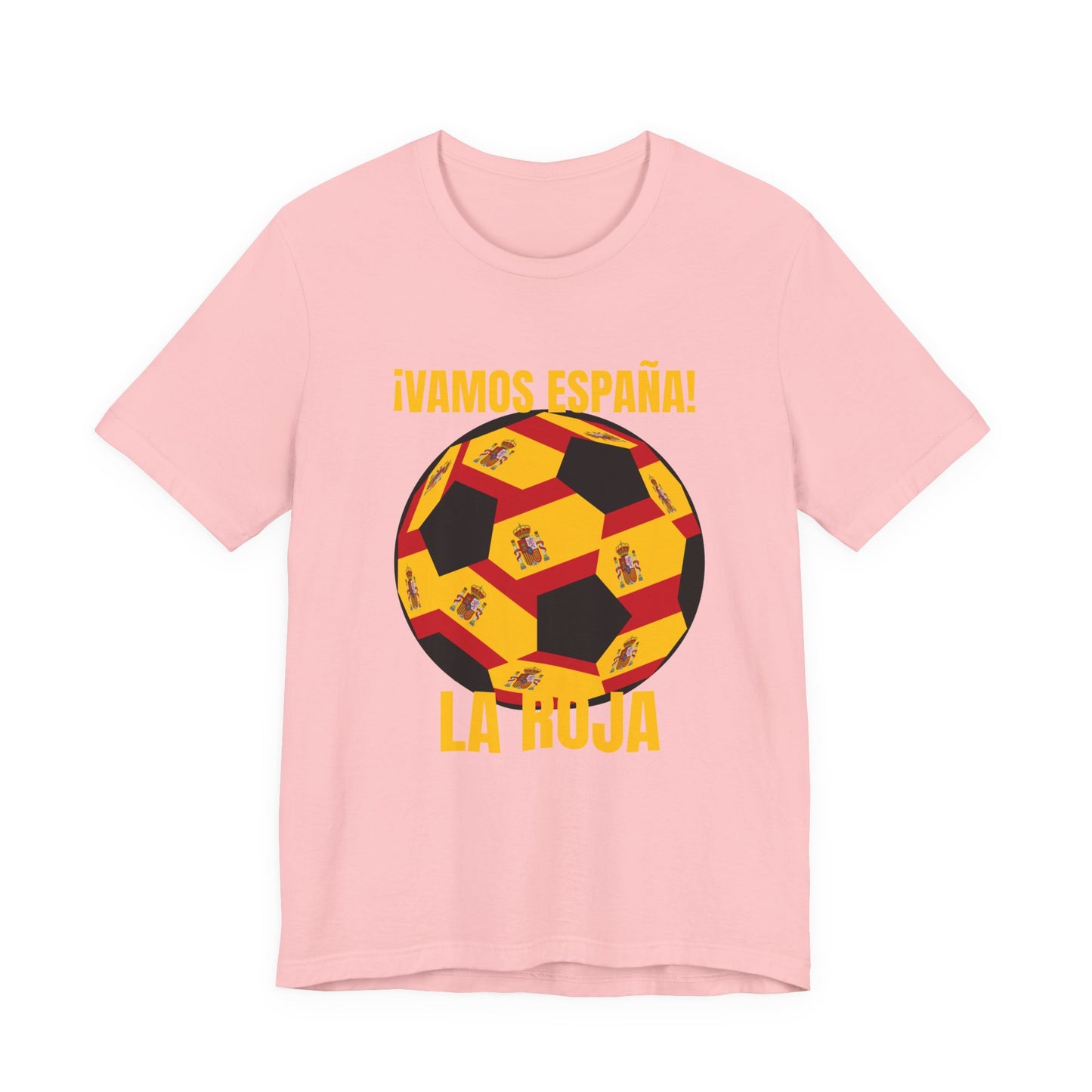 La Roja Soccer T‑Shirt - "¡Vamos España!" Spanish  T Shirt Gold Text