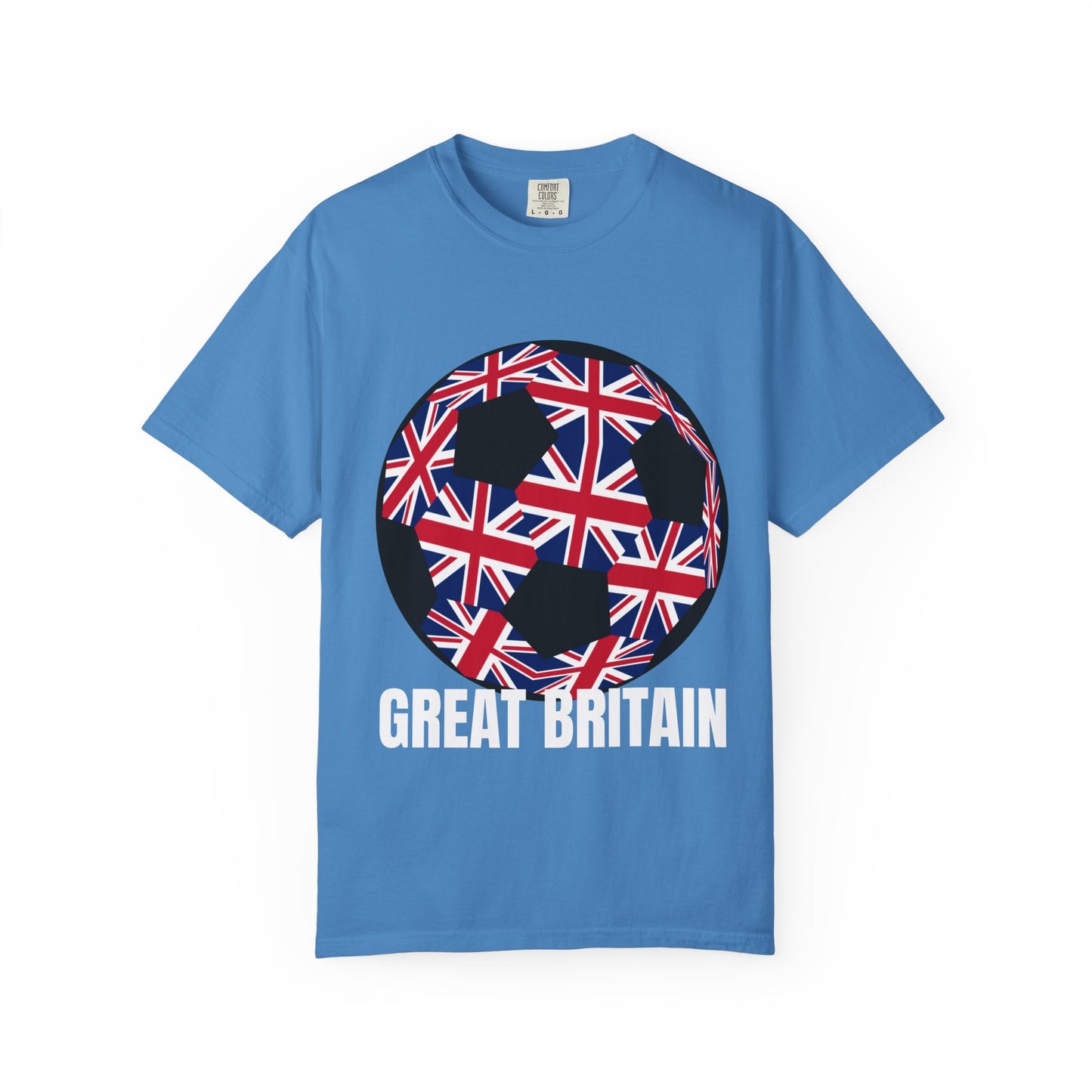 Great Britain Fan Specialty Soccer Ball Design T Shirt