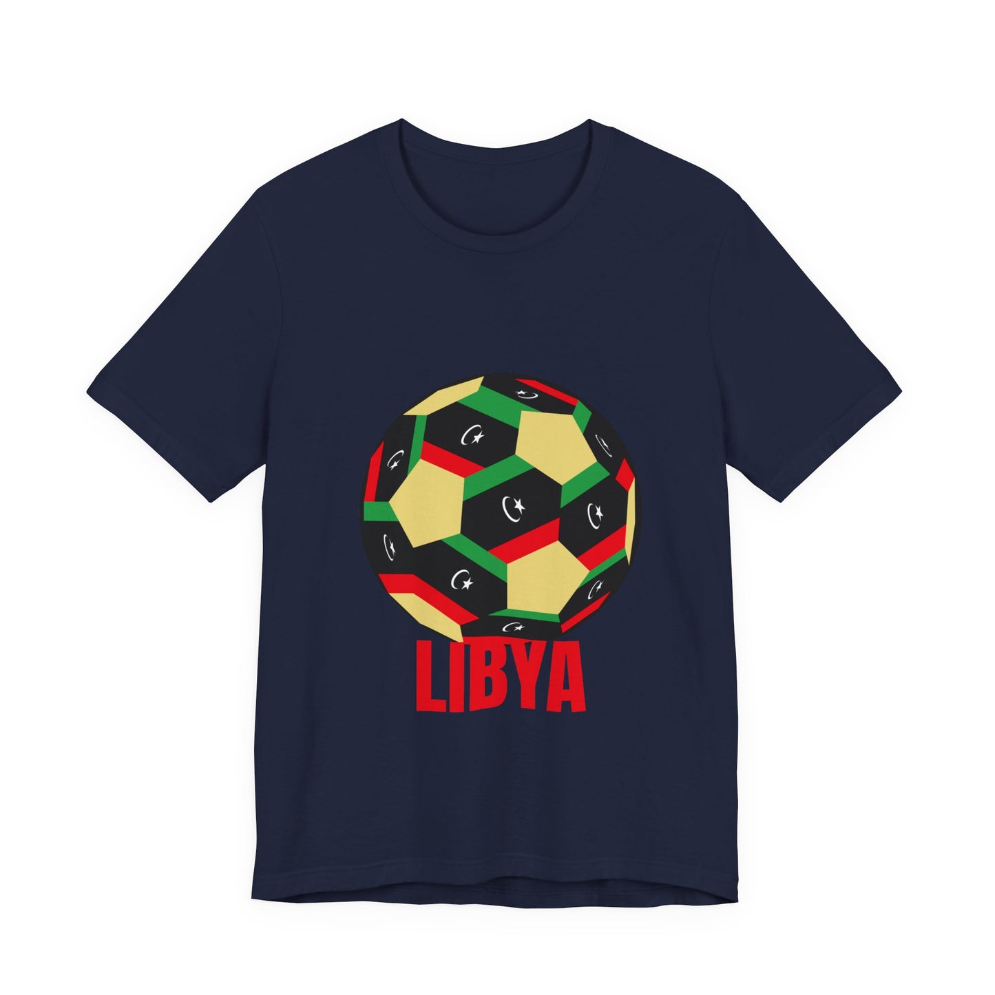 Libya Fan Specialty Soccer Ball Design T Shirt