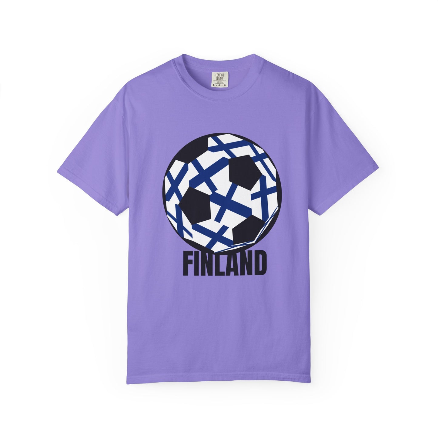 Finland Fan Specialty Soccer Ball Design T Shirt