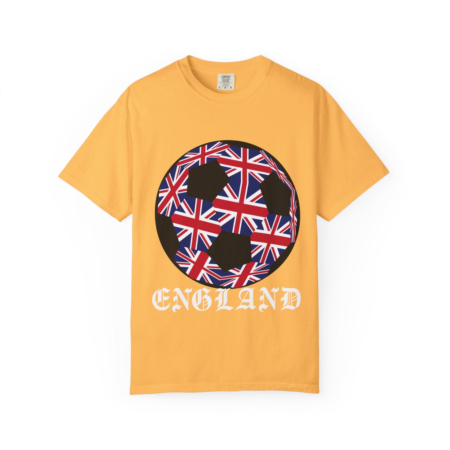 Old English Style Specialty Soccer Ball Design T Shirt