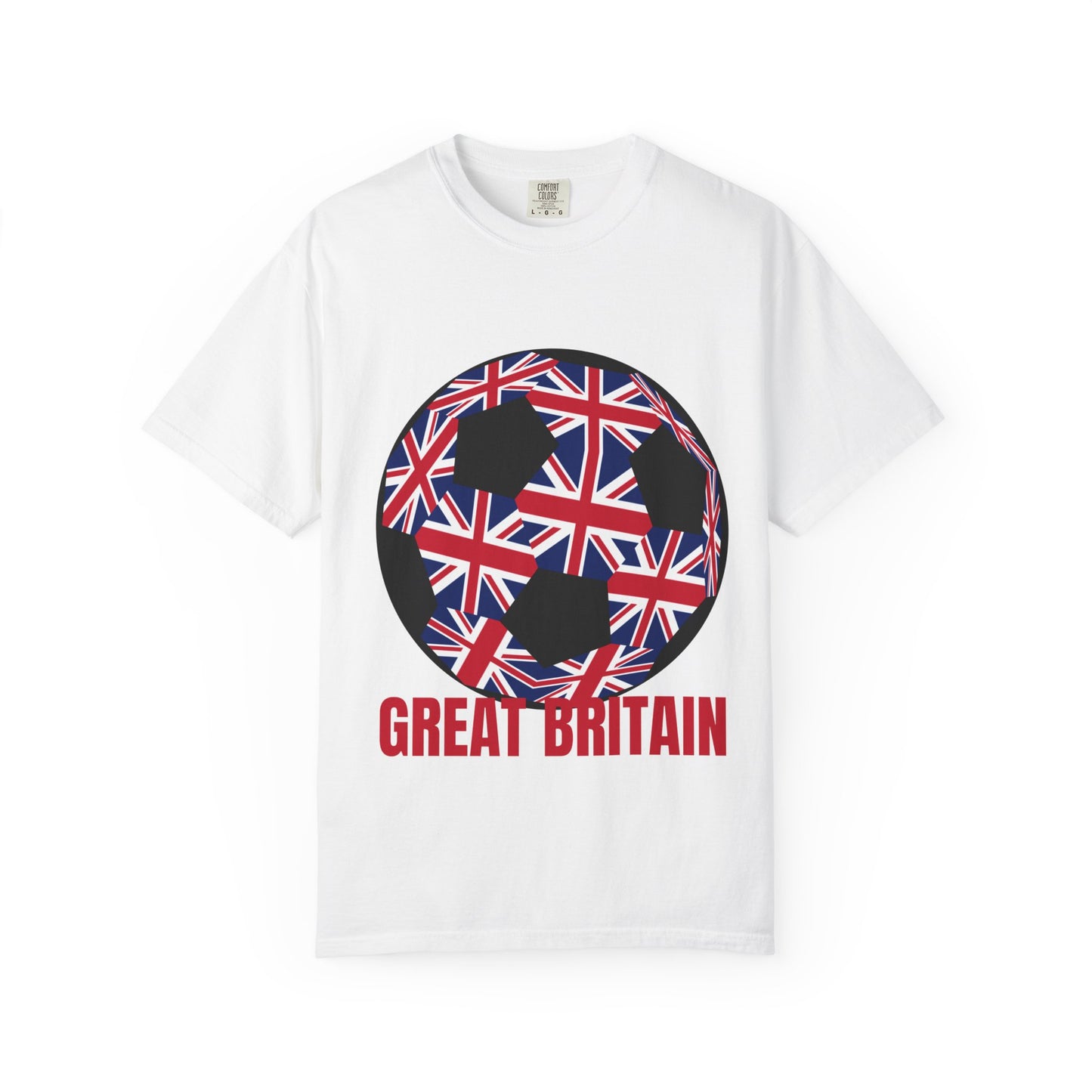 Great Britain Fan Specialty Soccer Ball Design T Shirt