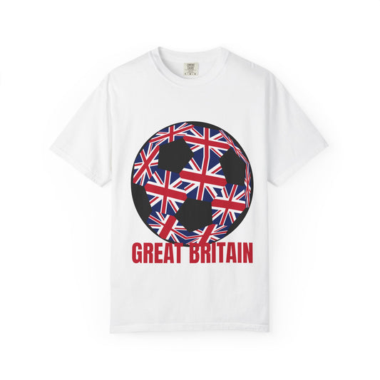 Great Britain Fan Specialty Soccer Ball Design T Shirt