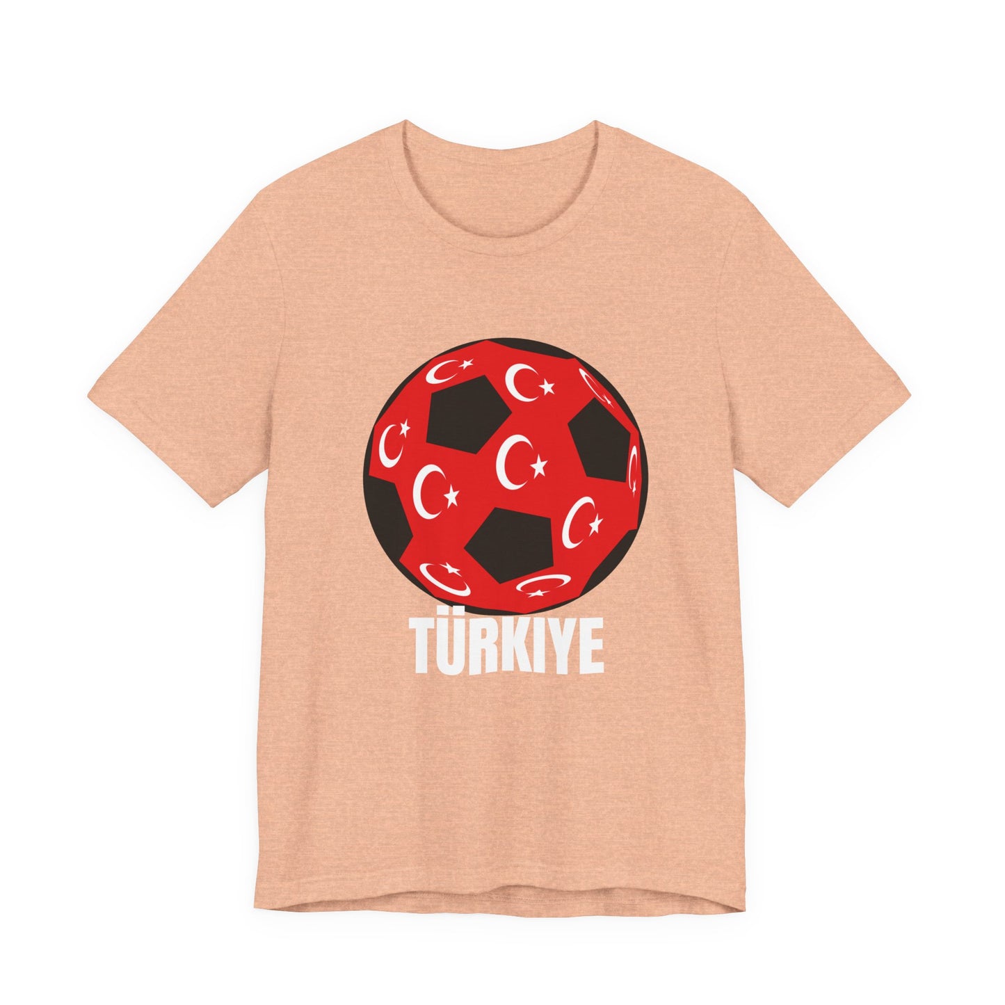 Türkiye Fan Specialty Soccer Ball Design T Shirt White Text