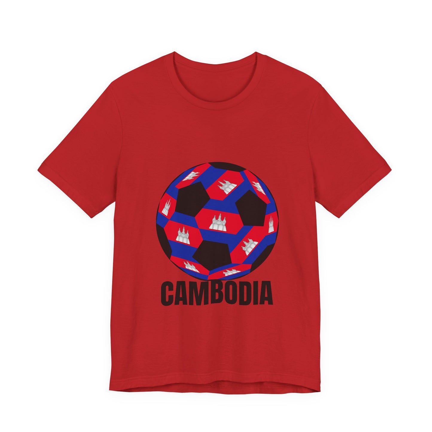 Cambodia Fan Specialty Soccer Ball Design T Shirt