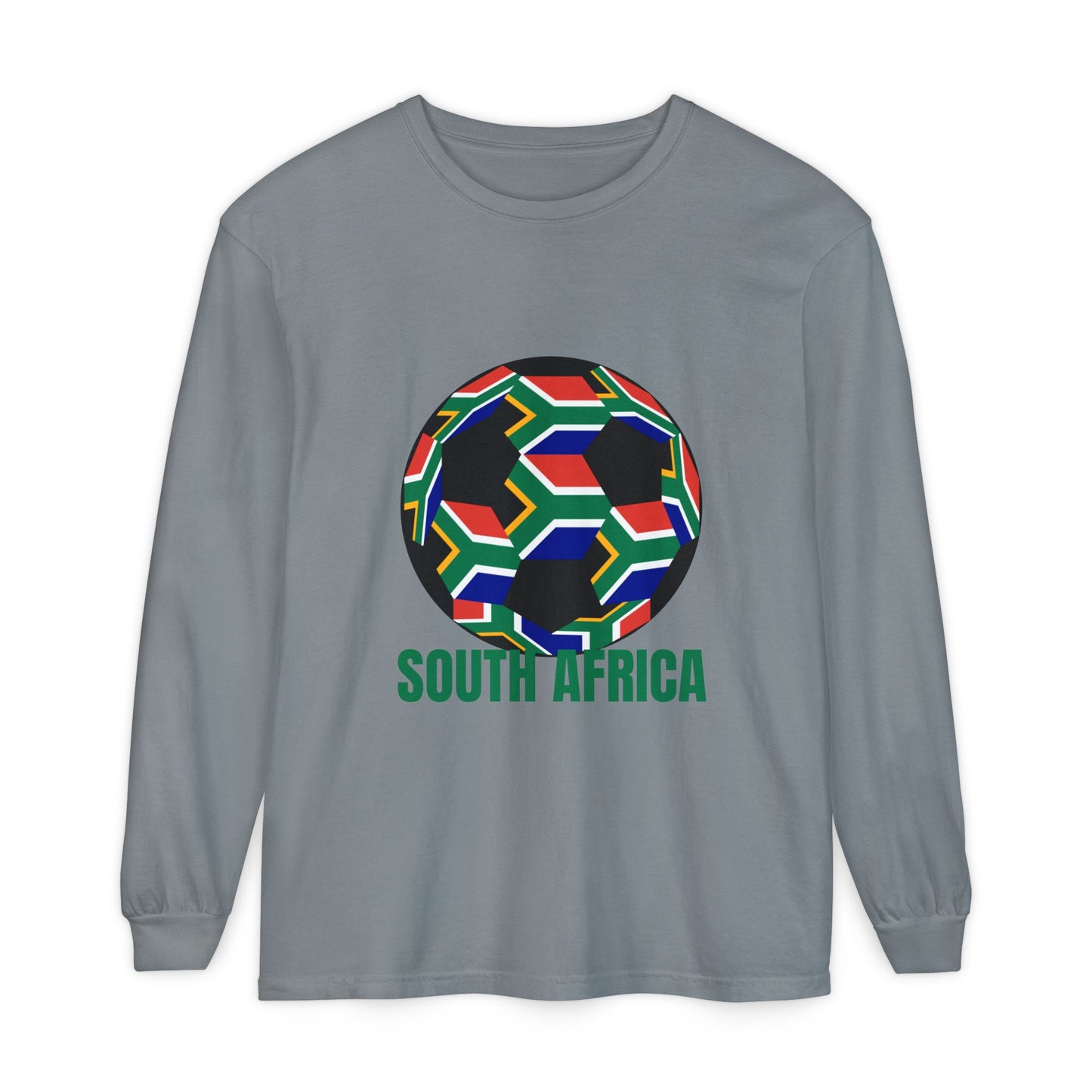 South Africa Fan Specialty Soccer Ball Design Long Sleeve T-Shirt