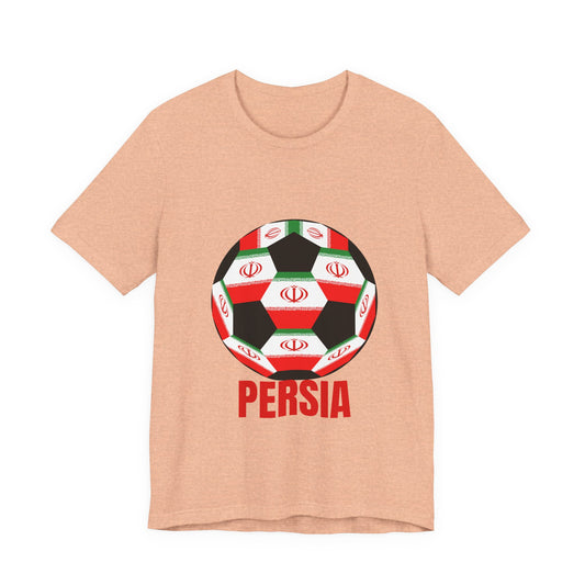 Persia Fan Specialty Soccer Ball Design T Shirt
