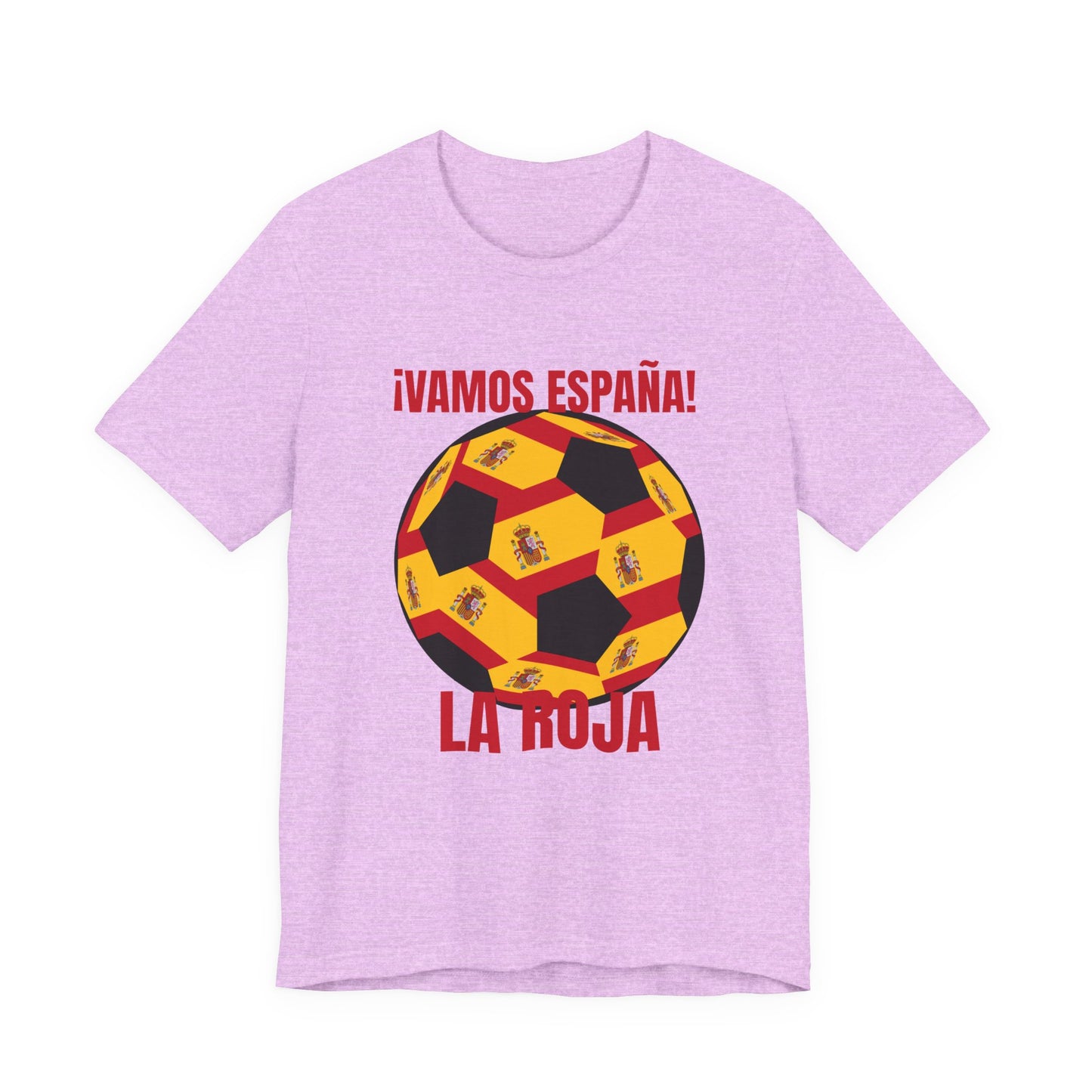 La Roja Soccer Tee - ¡Vamos España! Spanish Flag T Shirt Red Text