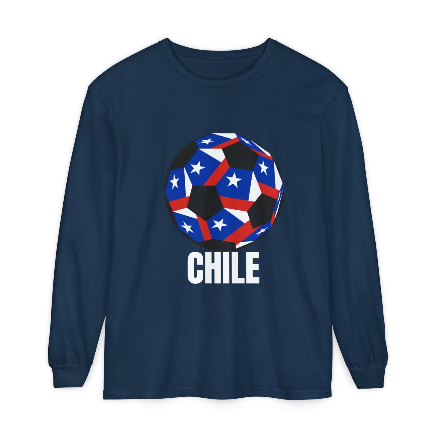 Chile Fan Specialty Soccer Ball Long Sleeve Shirt