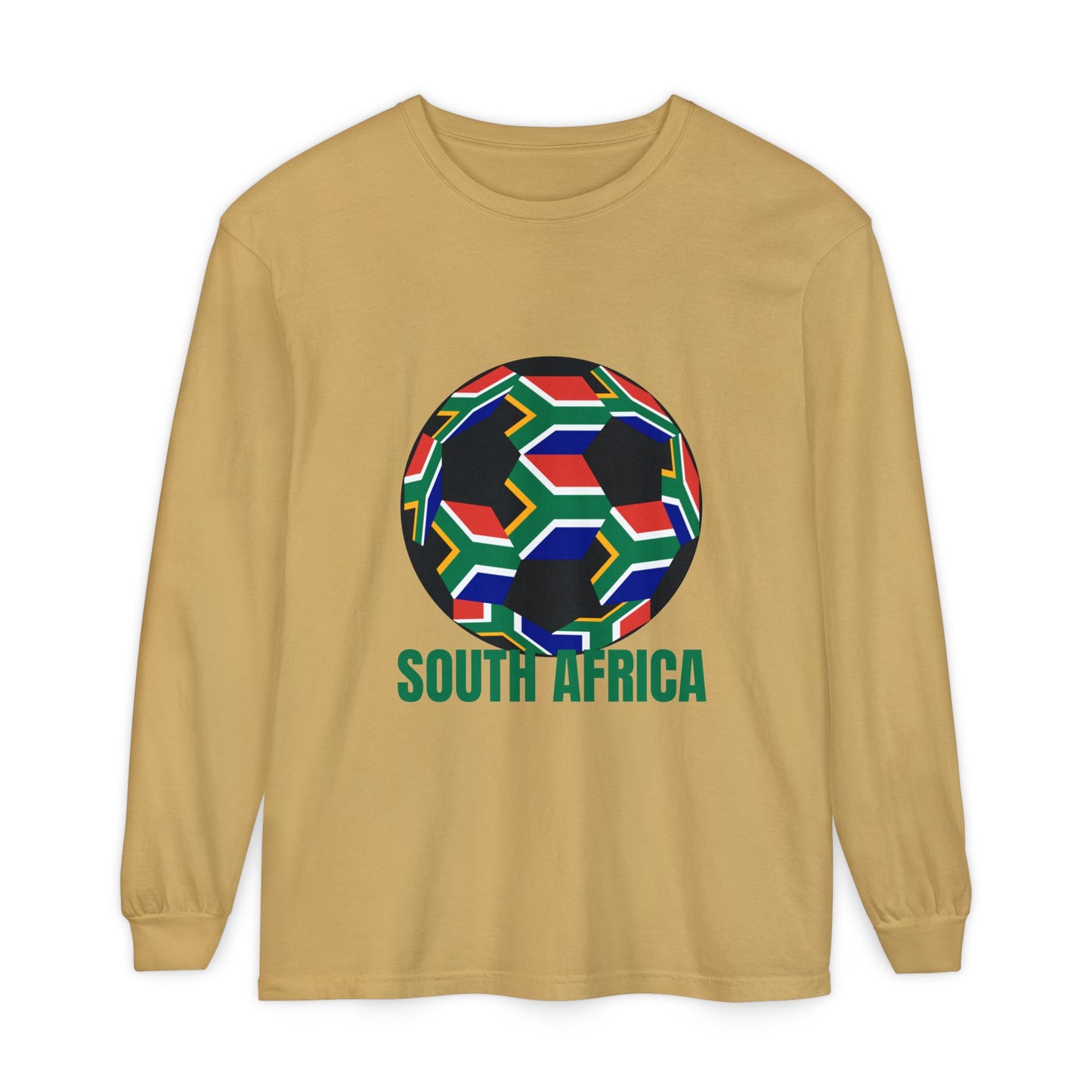 South Africa Fan Specialty Soccer Ball Design Long Sleeve T-Shirt