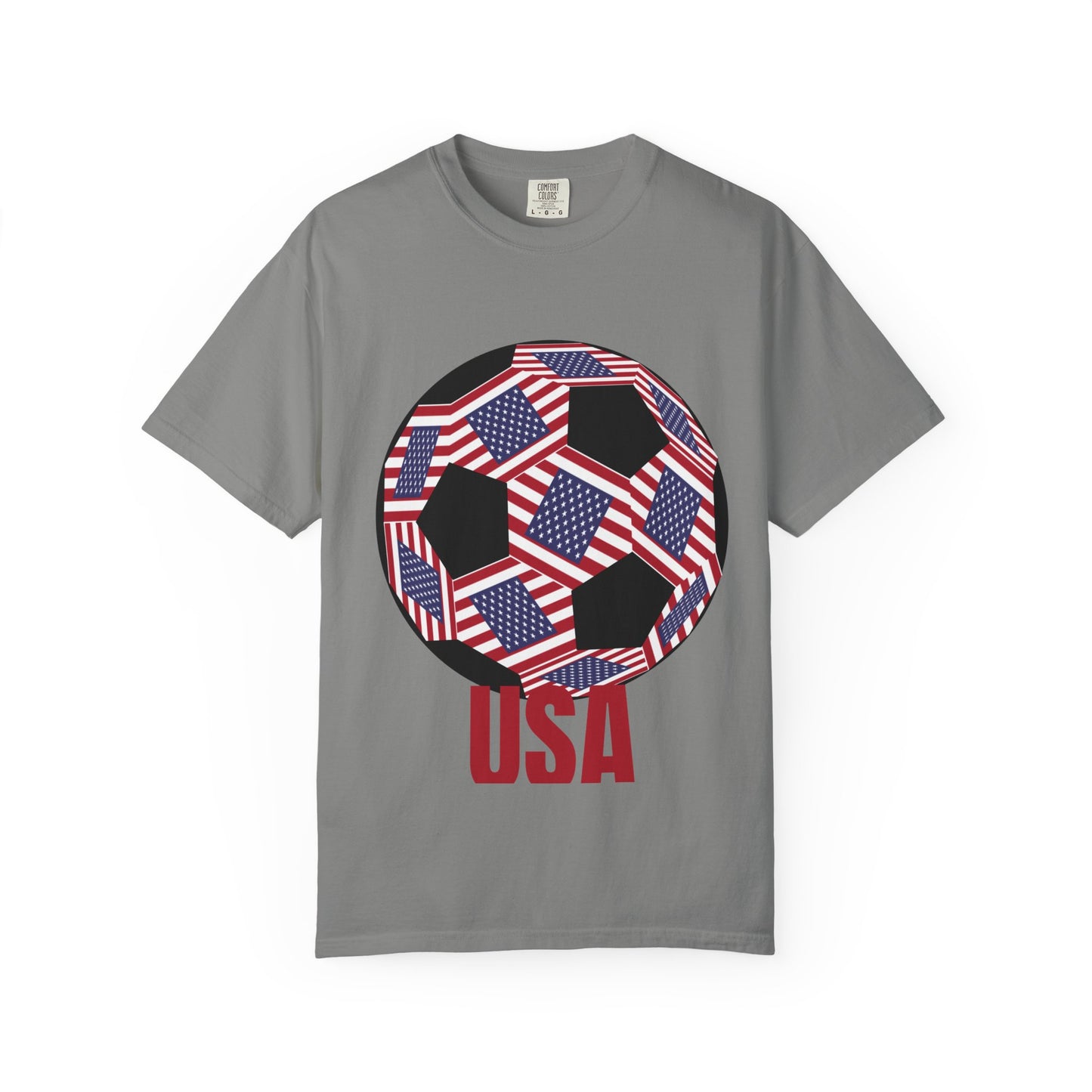 Patriotic USA Fan Specialty Soccer Ball Design T Shirt