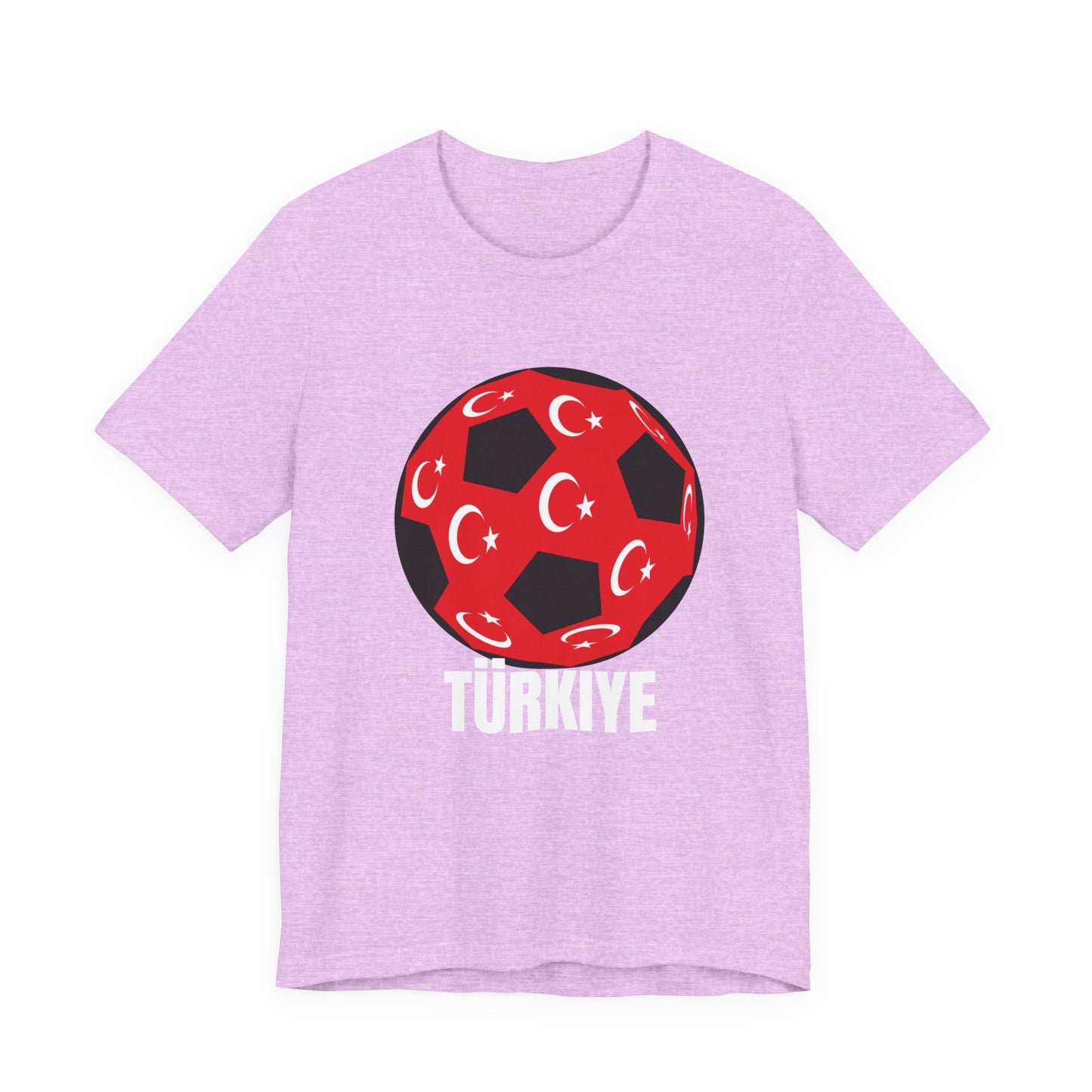 Türkiye Fan Specialty Soccer Ball Design T Shirt White Text