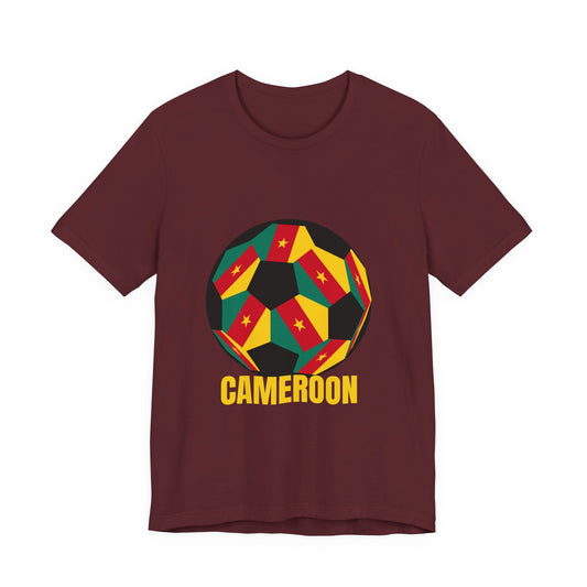 Cameroon Fan Specialty Soccer Ball Design T Shirt