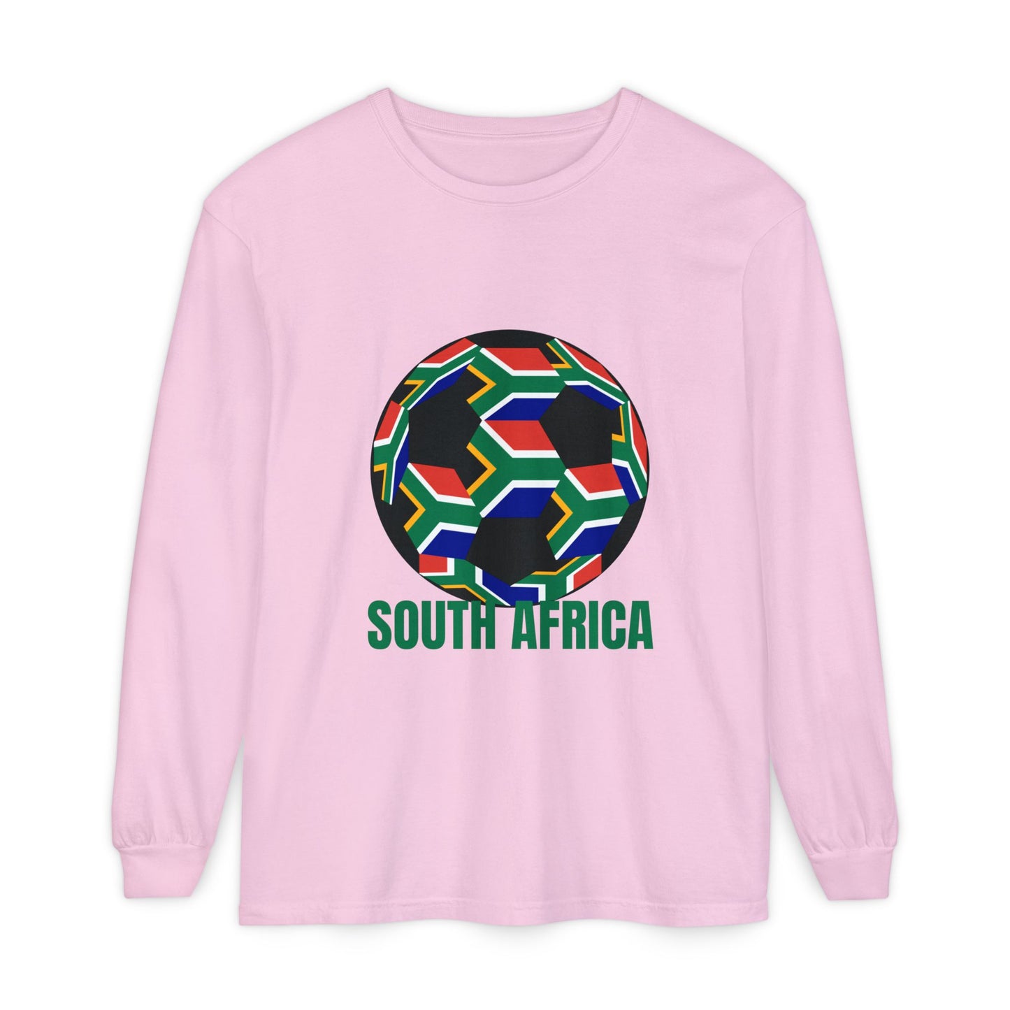 South Africa Fan Specialty Soccer Ball Design Long Sleeve T-Shirt