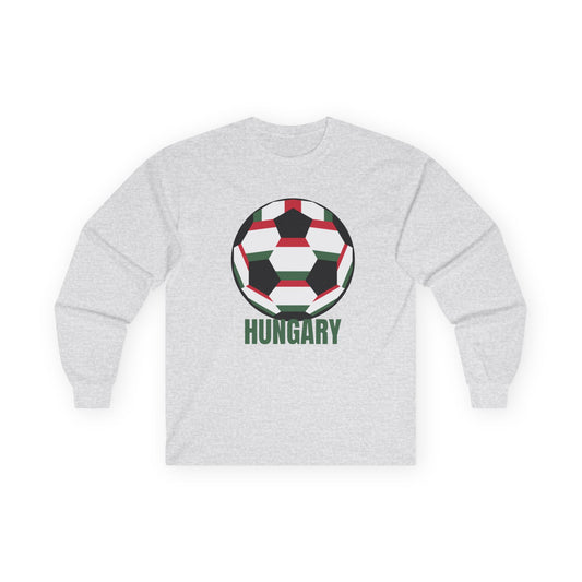 Fan Specialty Soccer Ball Design Long Sleeve T  Green Text