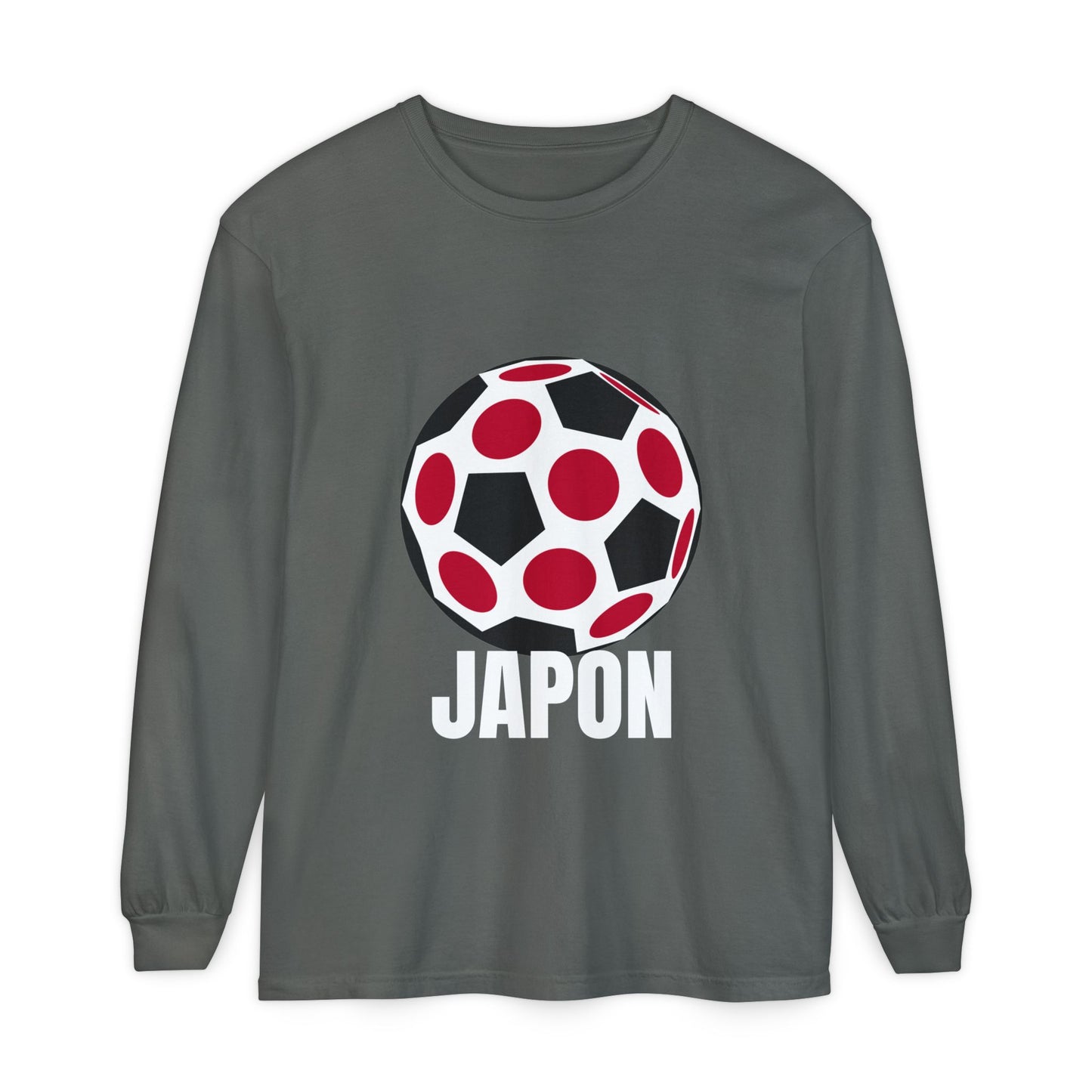 Japon Fan Specialty Soccer Ball Design Long Sleeve Tee